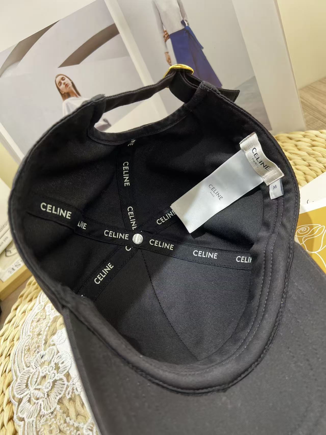 Celine 字母Logo刺繡棒球帽