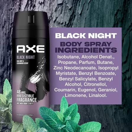 AXE Deodorant Body Spray Black Night 150ml