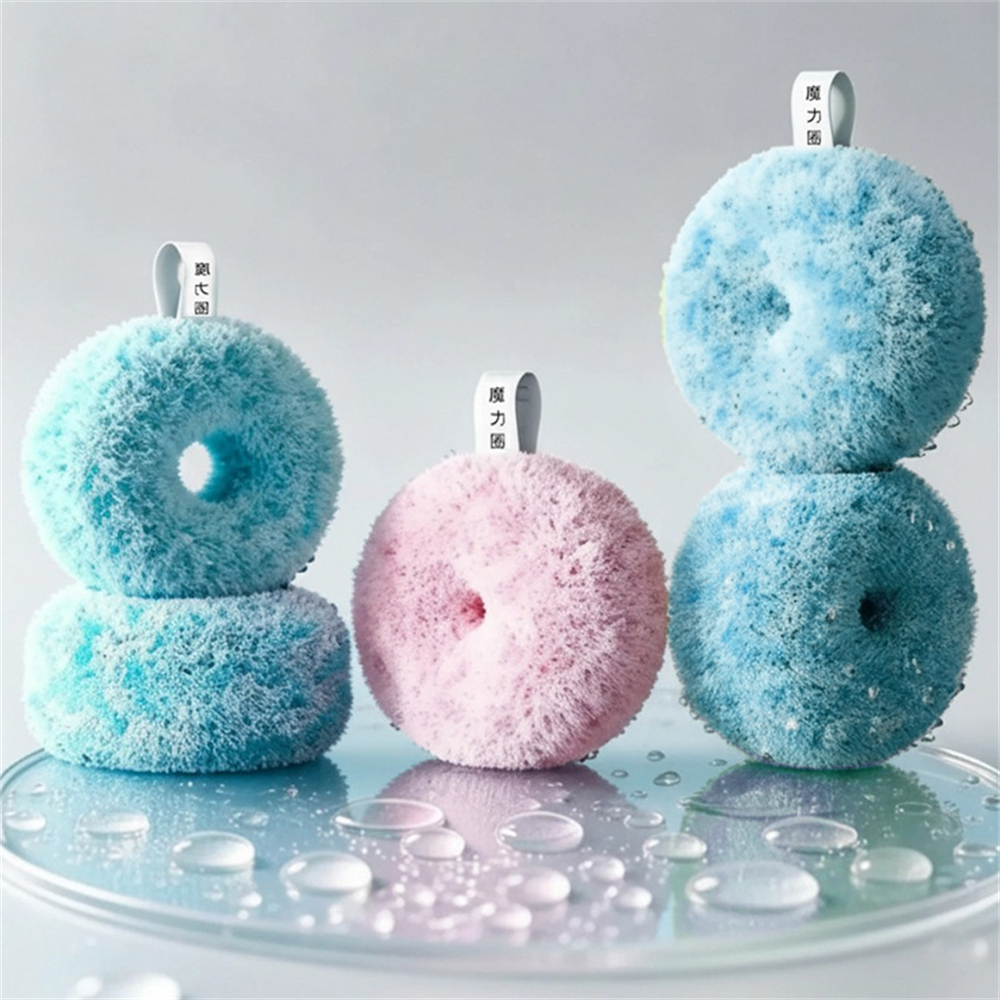 抗菌浴室清潔球 水池臺面清潔刷 魔力擦 清潔 藍色 [平行進口] HK2686