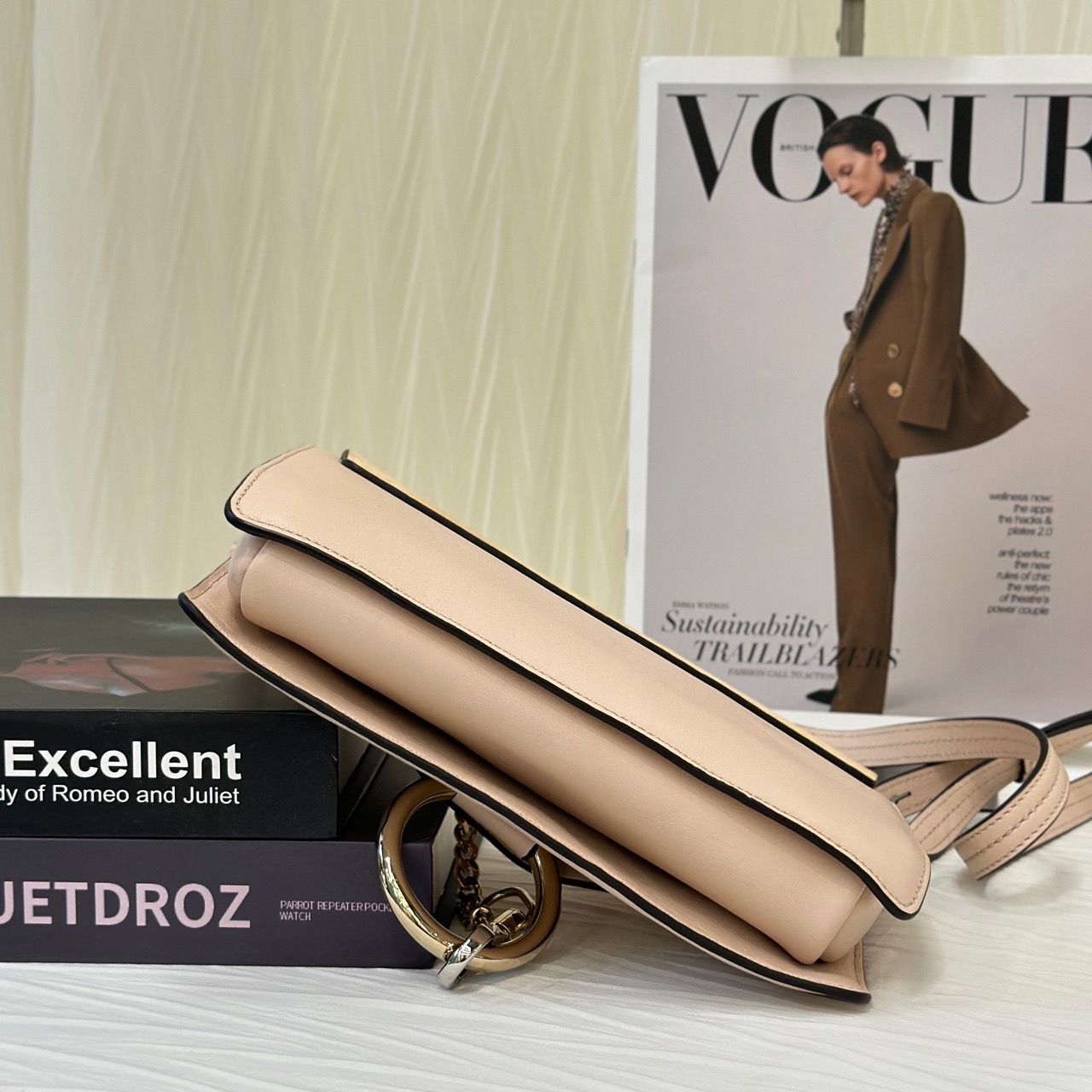 【預訂貨品】Chloe粉色拼麂皮faye