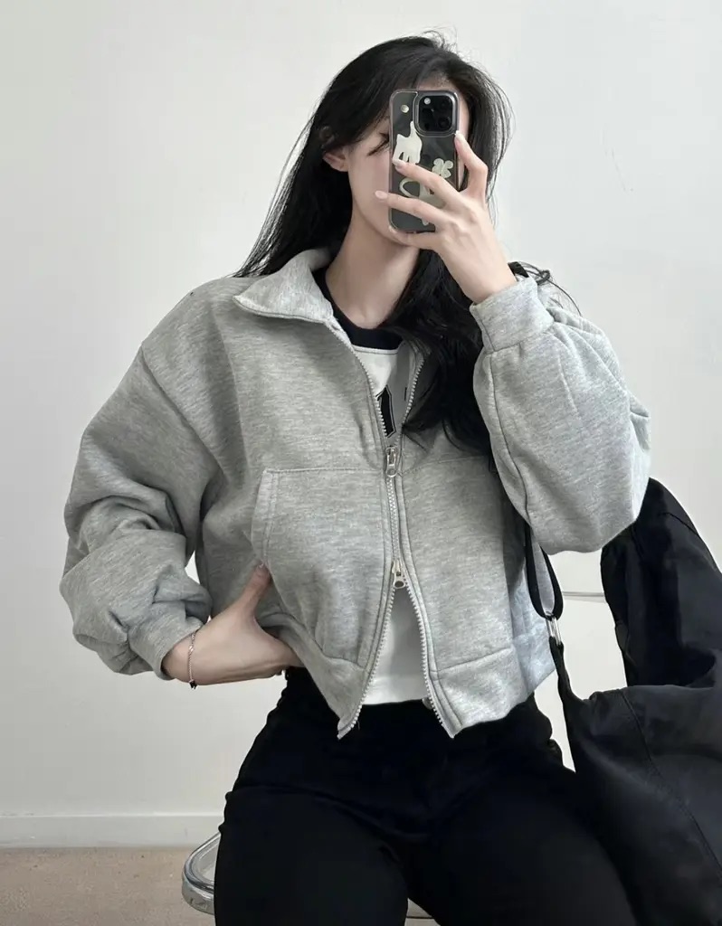 KR 簡約純色棉質外套  KR2043