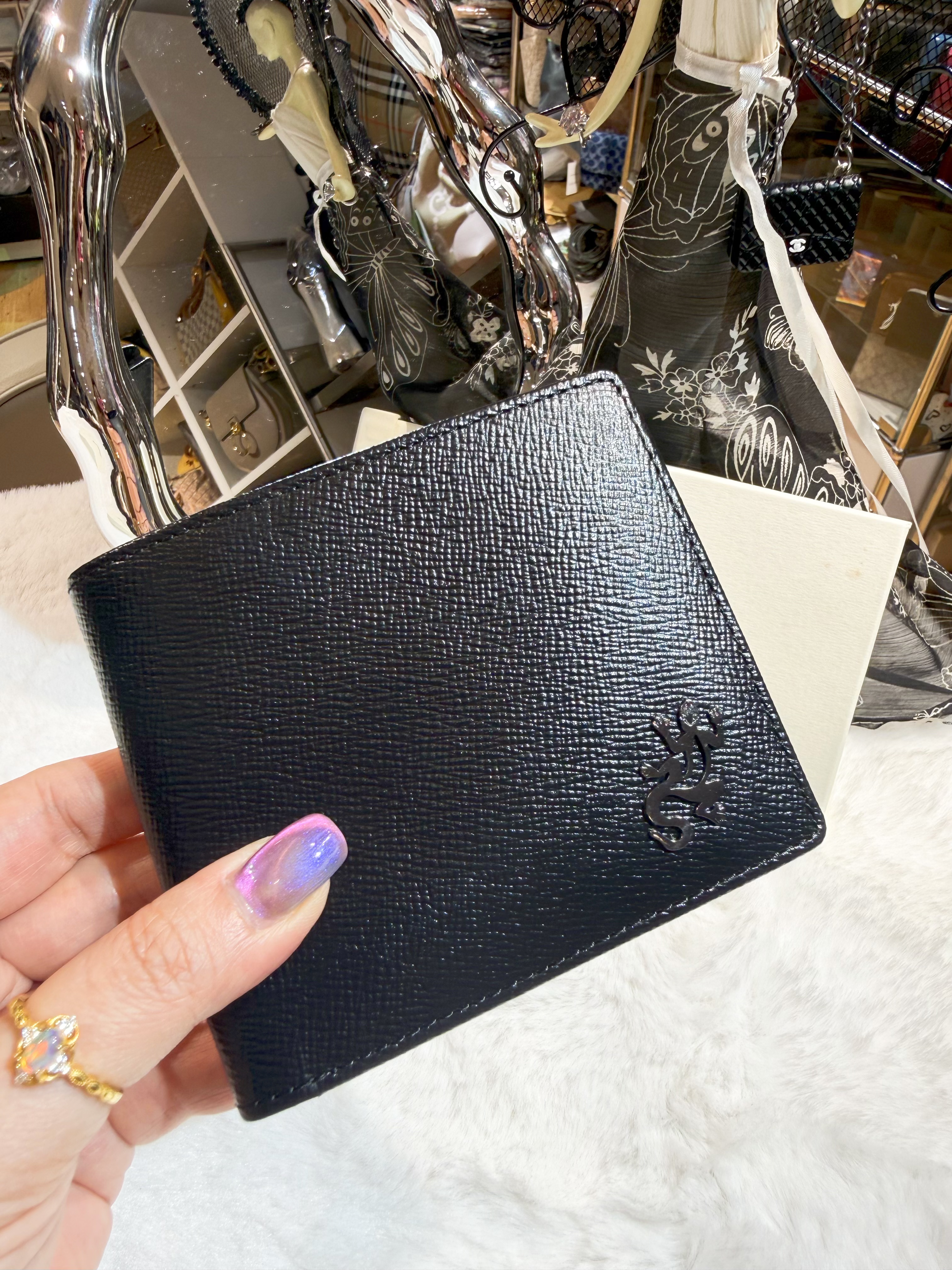 Agnes b bi fold wallet id/sf/blk