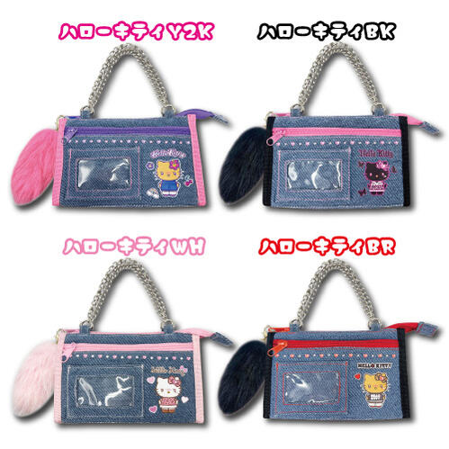 日本直送 Hello Kitty 牛仔布多功能收納包 Multi Pouch 