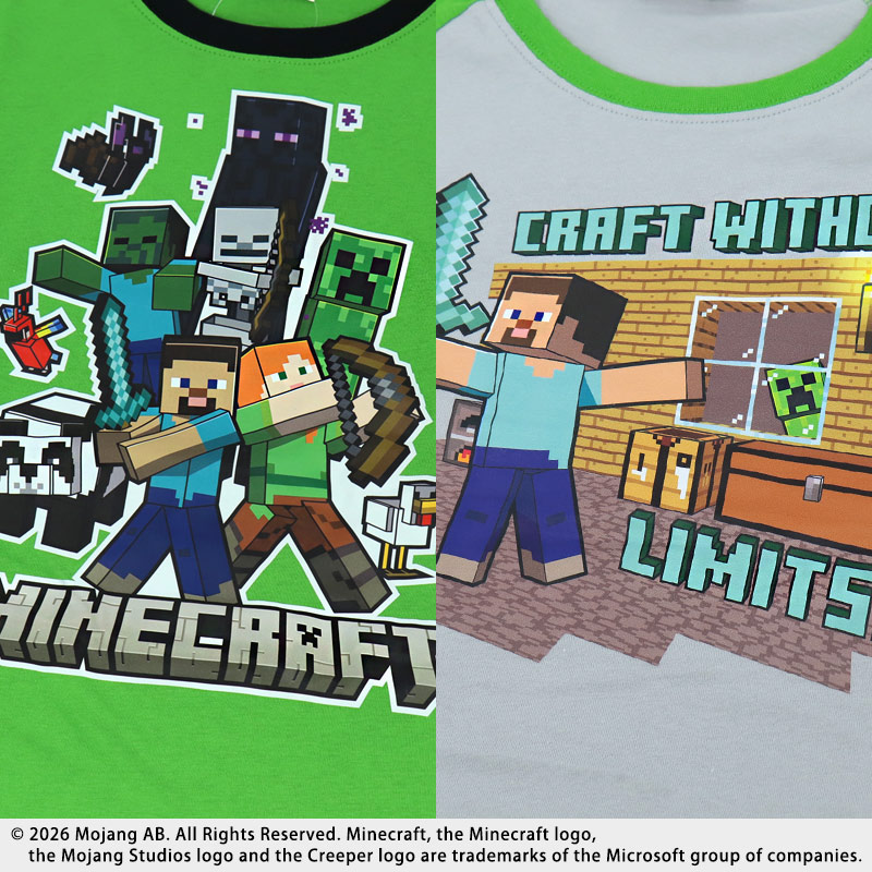 🆕【⭐訂購⭐】🇯🇵日本直送 🌀 #Minecraft 家居服套裝 (1套3件) 🌀 [PLBA-0088] [250310]