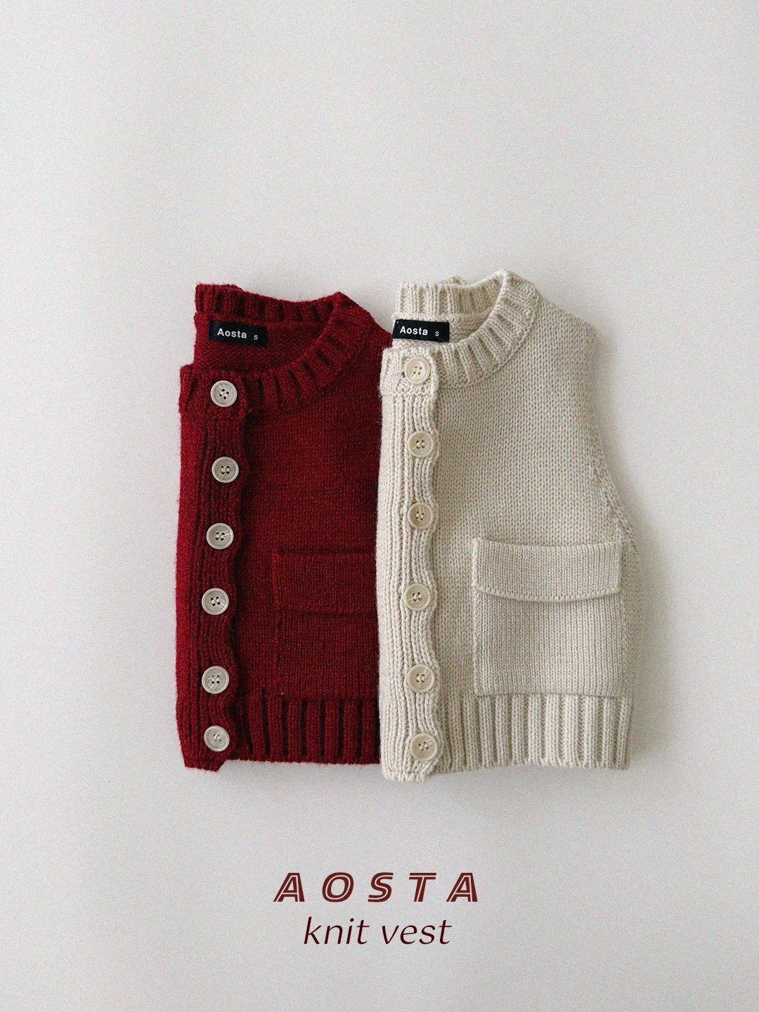 Aosta | [Knit Cookie Vest]