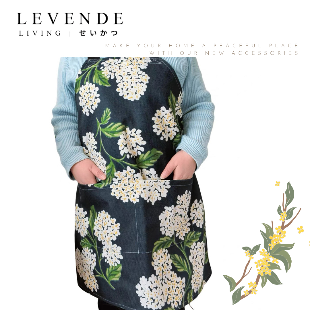 Levende北歐簡約繡球花圍裙