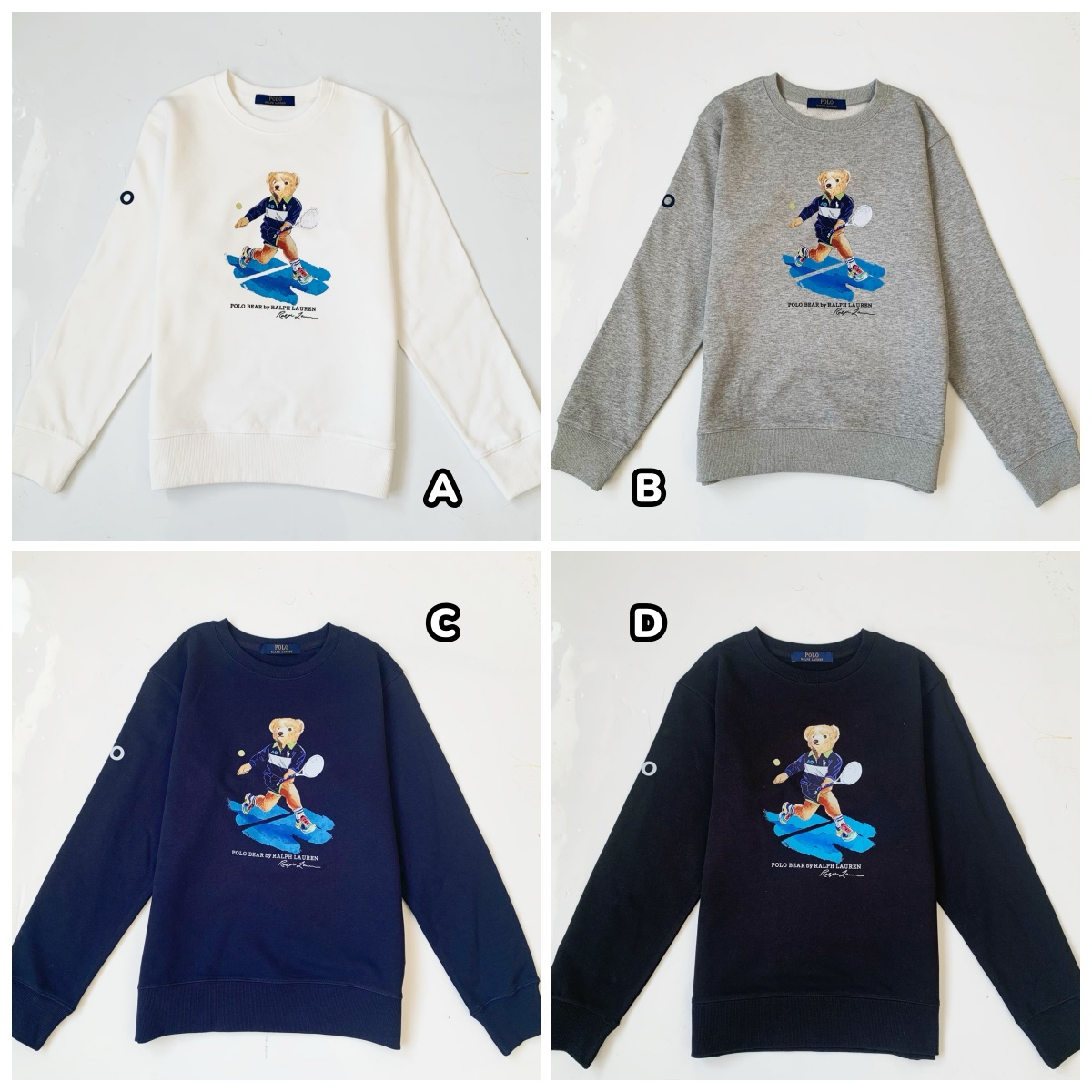 Polo Ralph Lauren 網球熊印花圓領衛衣