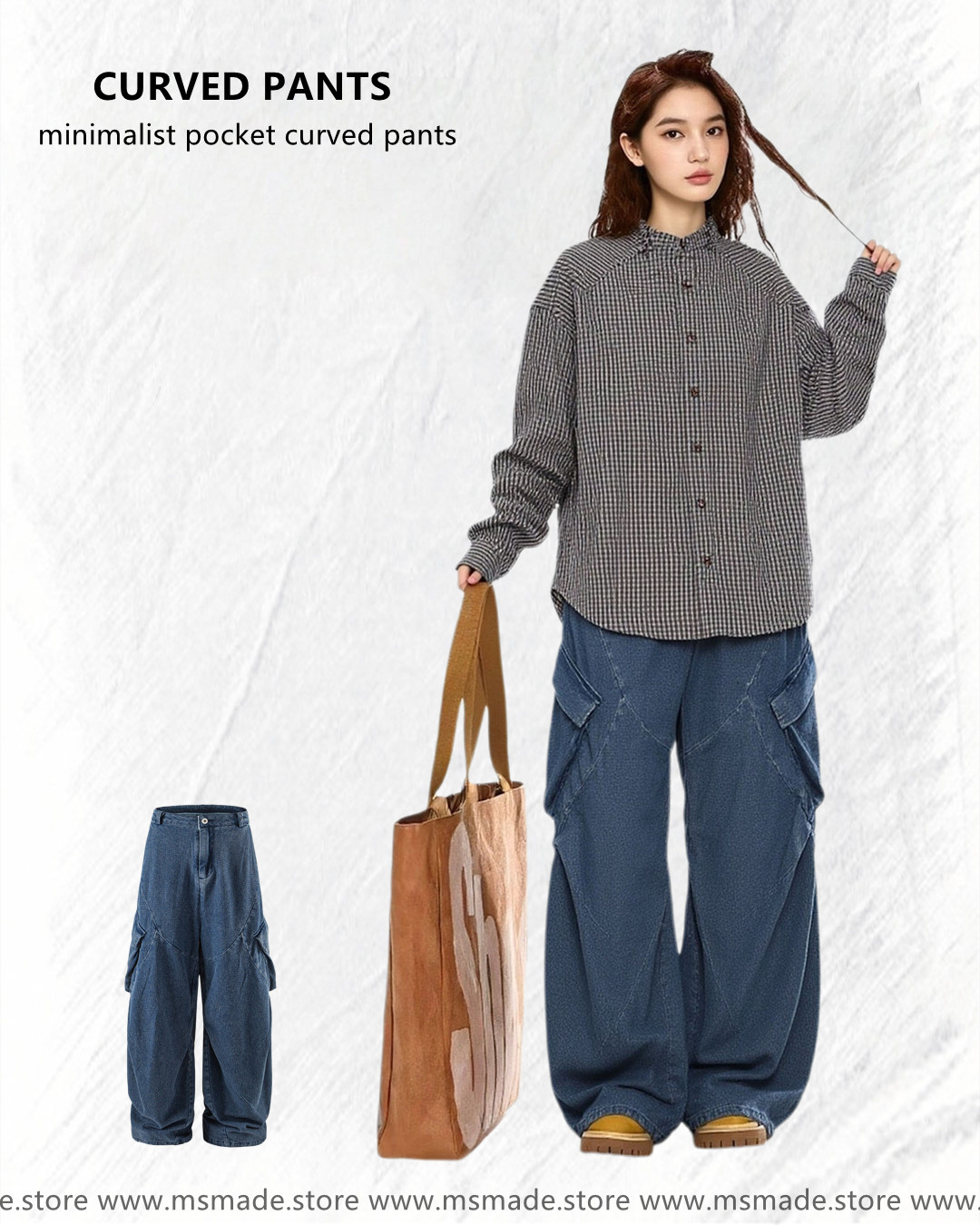 M35853 街頭中性工裝牛仔褲