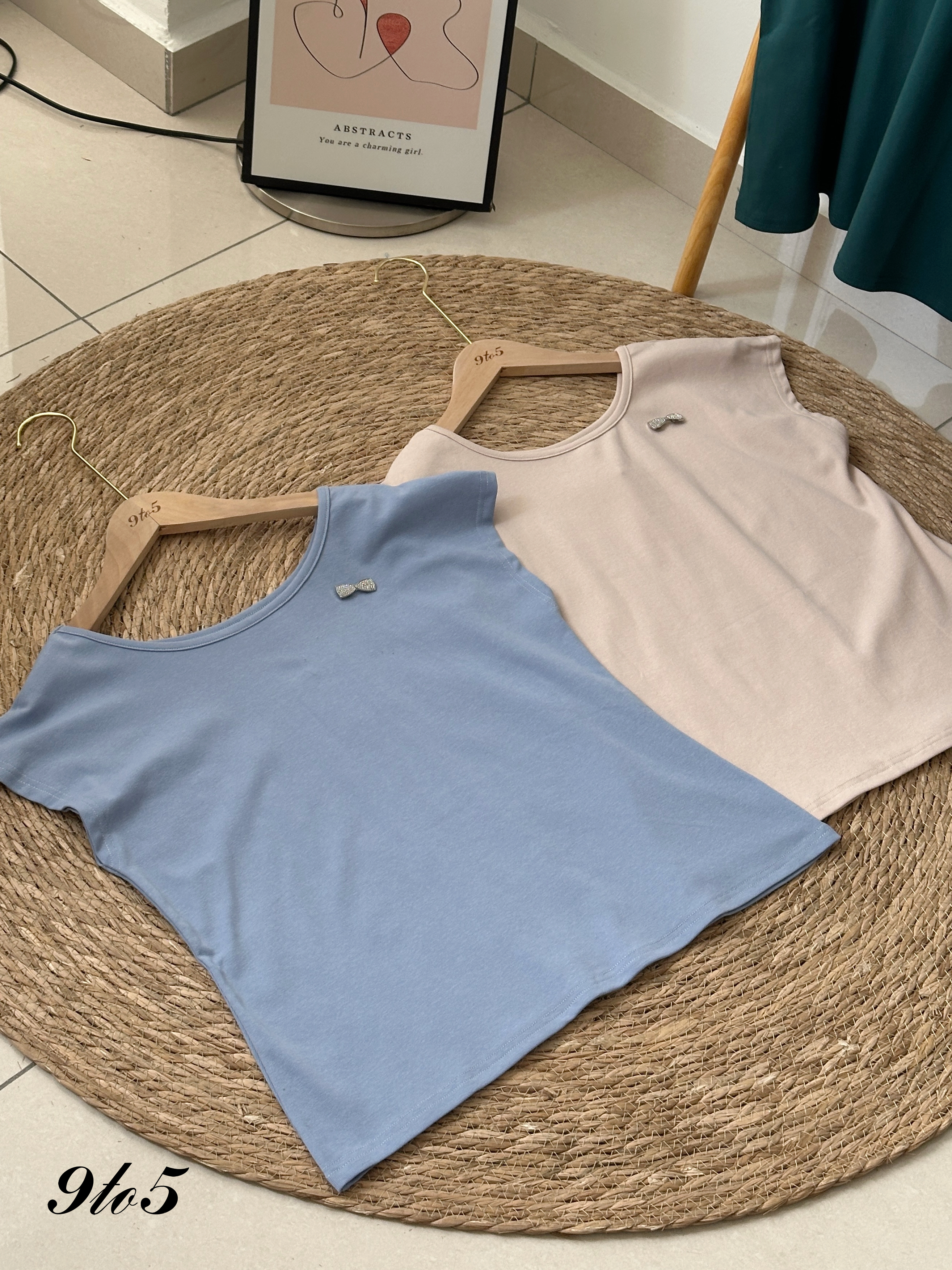 T4231 Cape Sleeve Plain Tee - 4 Colors 