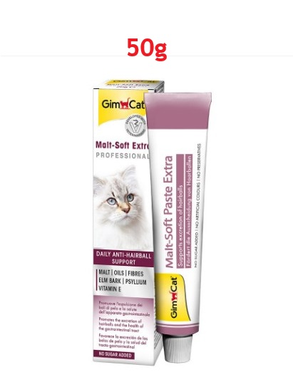 GimCat-貓用 麥牙味去毛球膏(加強版)50g(最佳使用期: 12/5/2027)Malt Anti-Hairball 50g