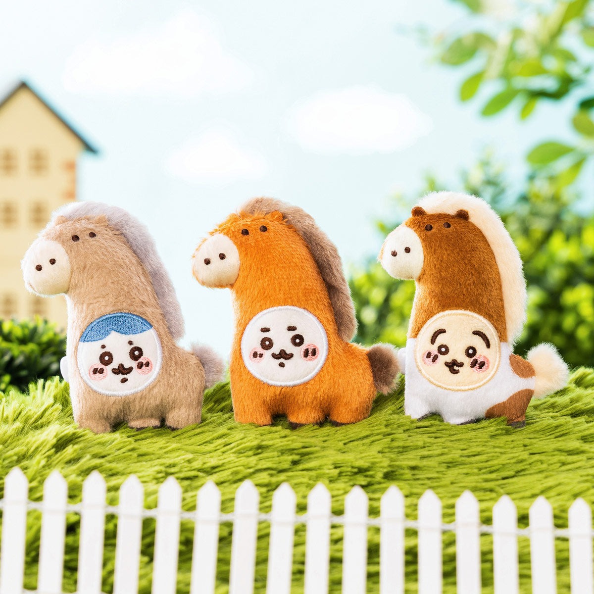 現貨｜Chiikawa ちいかわ UMA TO NARU 馬年 日版 毛公仔扣針 一套三隻套裝 (385998)