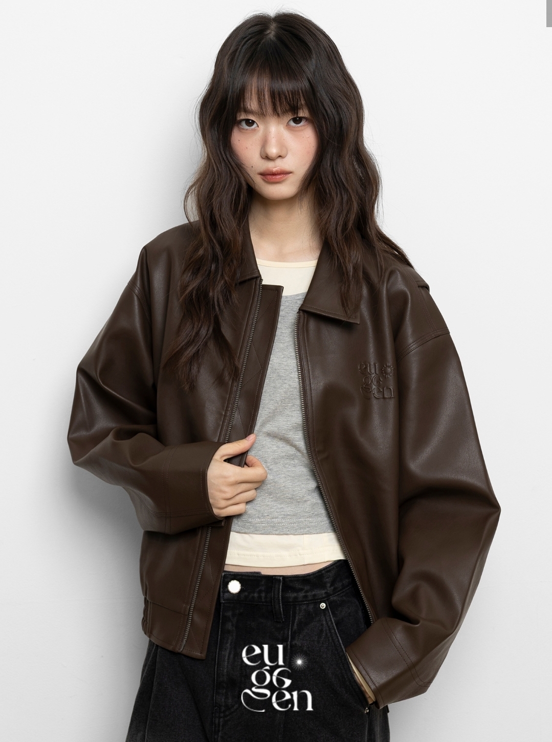 Euggen 2-Way PU 極簡氣質皮褸