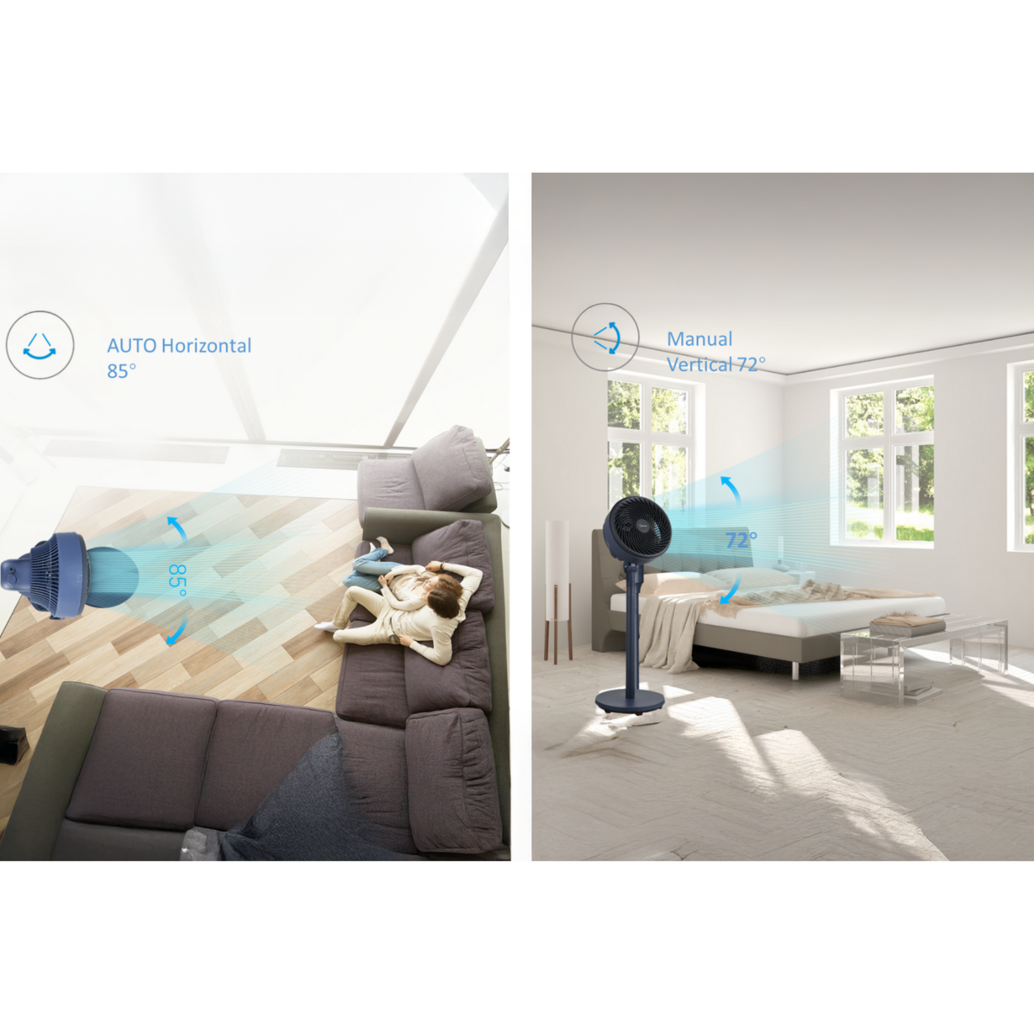 Midea 7" Stand Air Circulation Fan MFG180M0APB