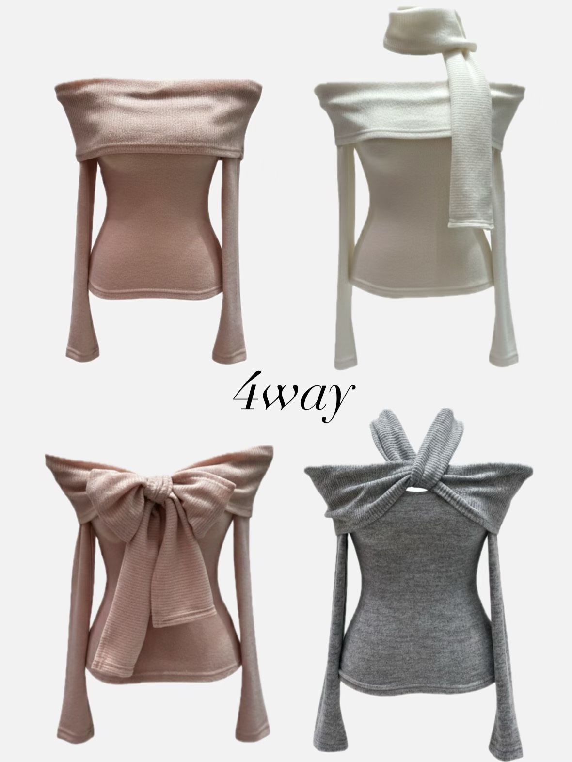 Four ways off shoulder top