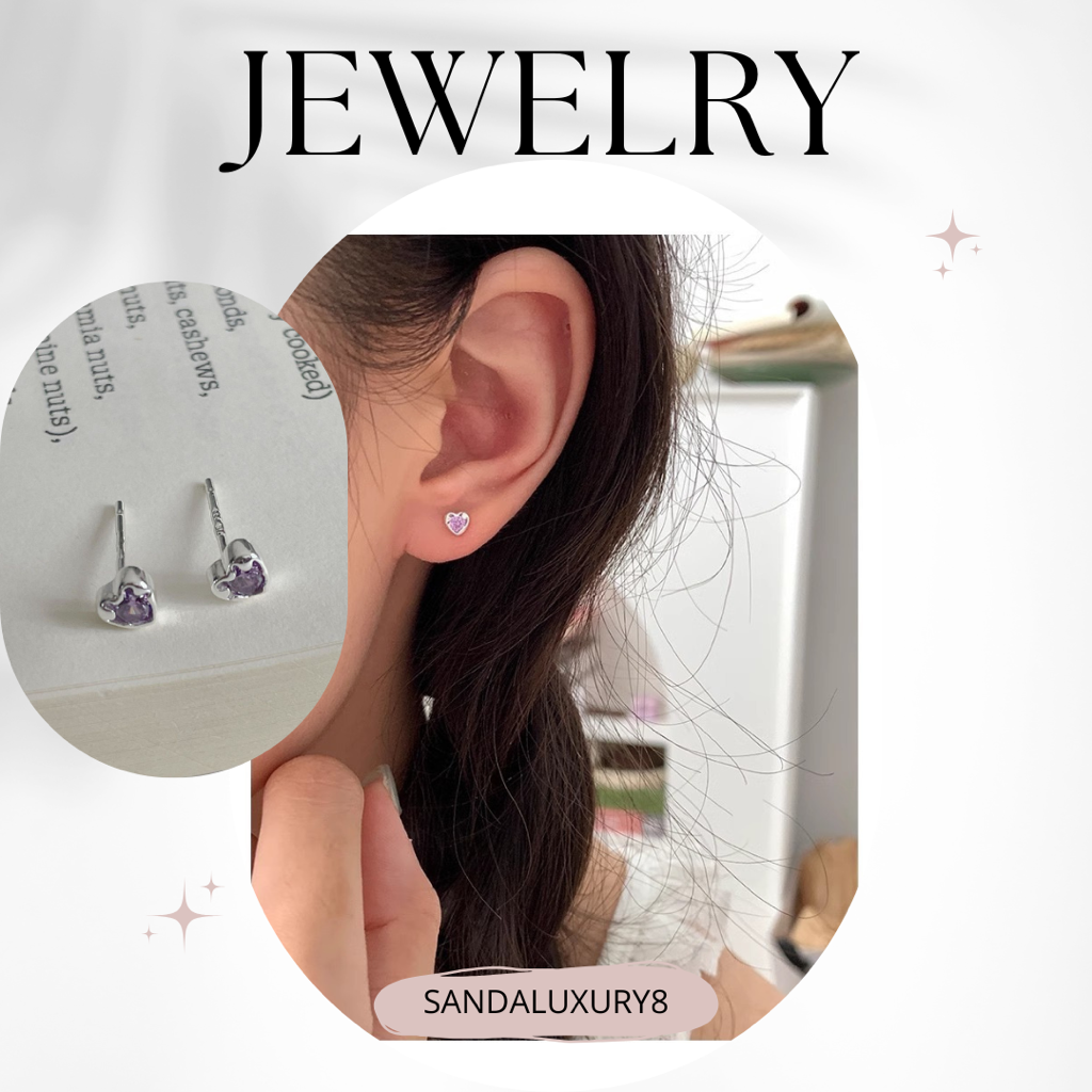 Heart Shaped Ear Studs