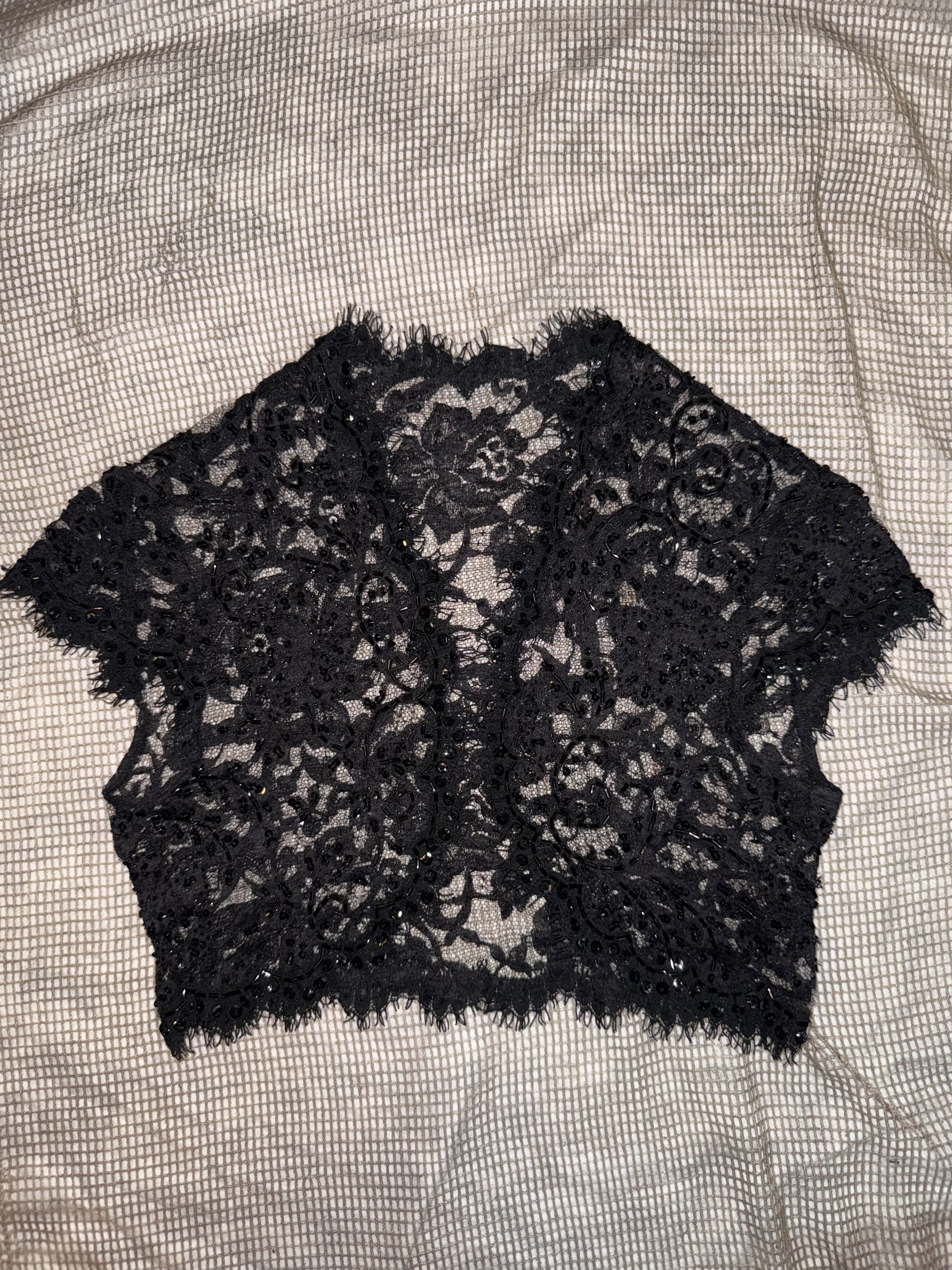 Black Lace Cropped Shrug