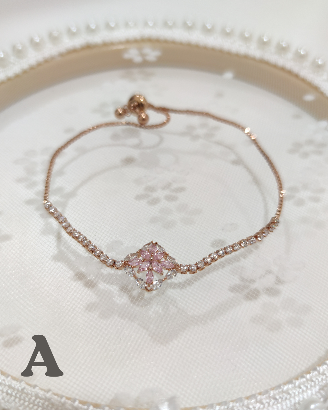 BA22013 韩国玫瑰金电镀手链