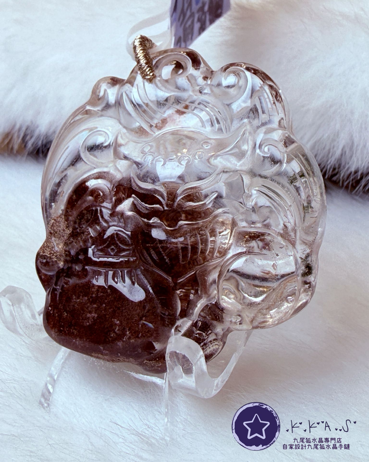 K00112 幽靈 錢袋狐 - 吊墜/手牌兩用款