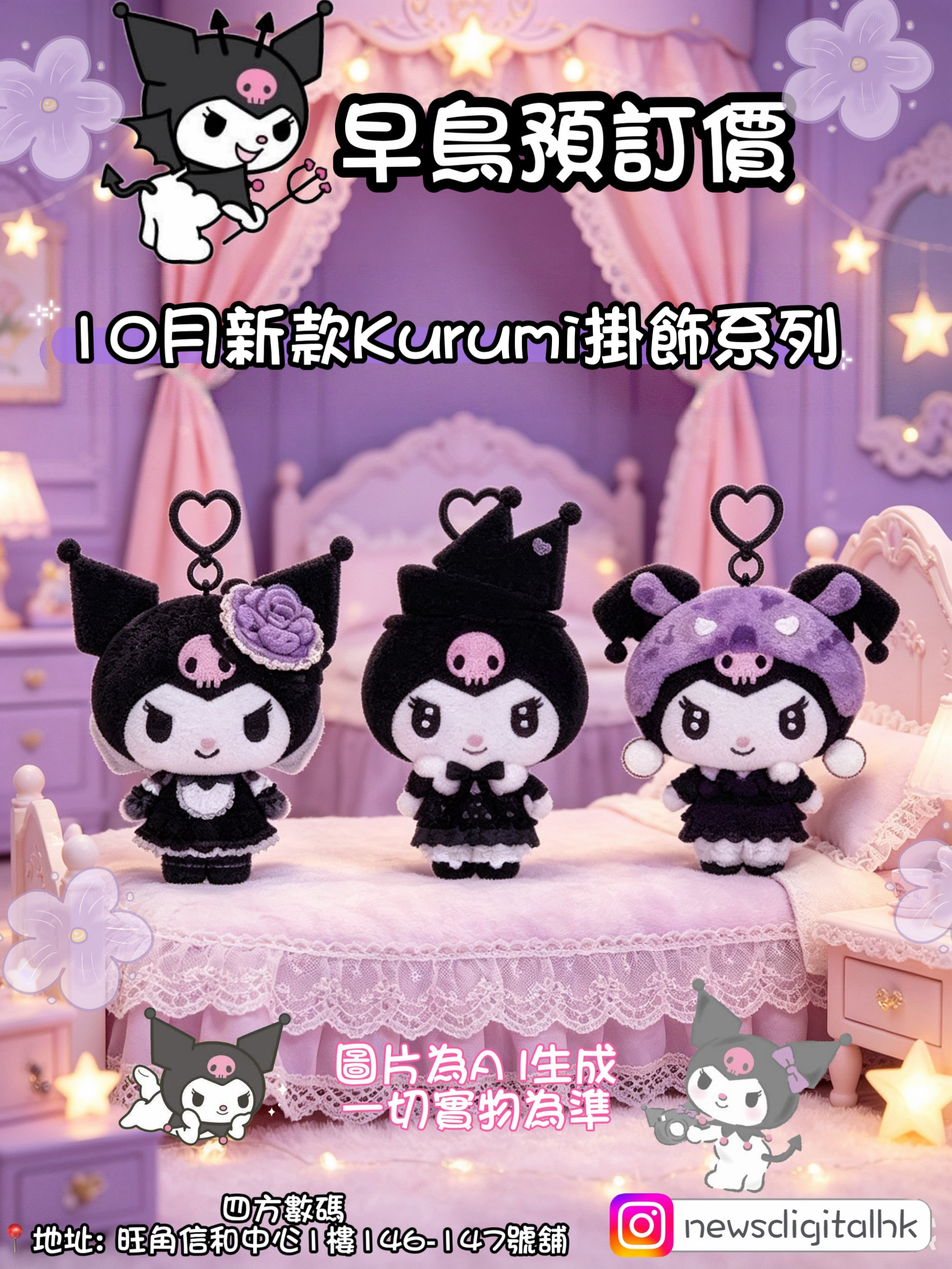 ［11月頭到貨] 早鳥預訂價10月新款Kurumi掛式系列