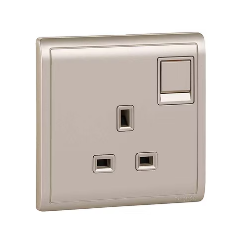 施耐德 Pieno 沉醉金 13A單蘇有掣 插座