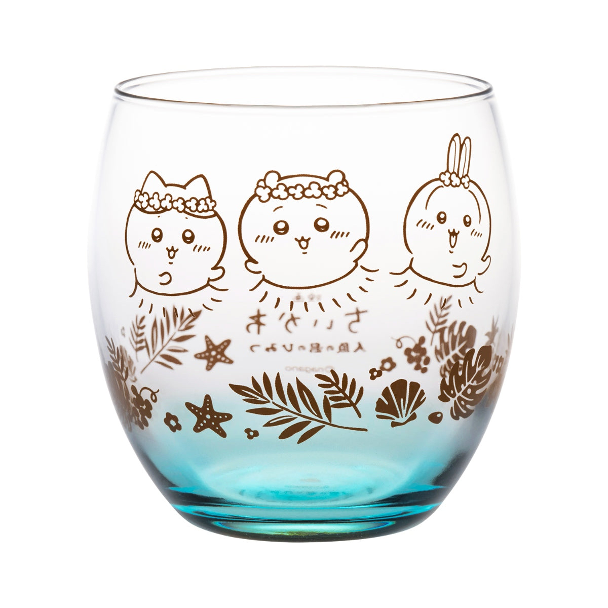 🎀【預訂】 Chiikawa 人魚島的秘密玻璃杯 - 大海藍