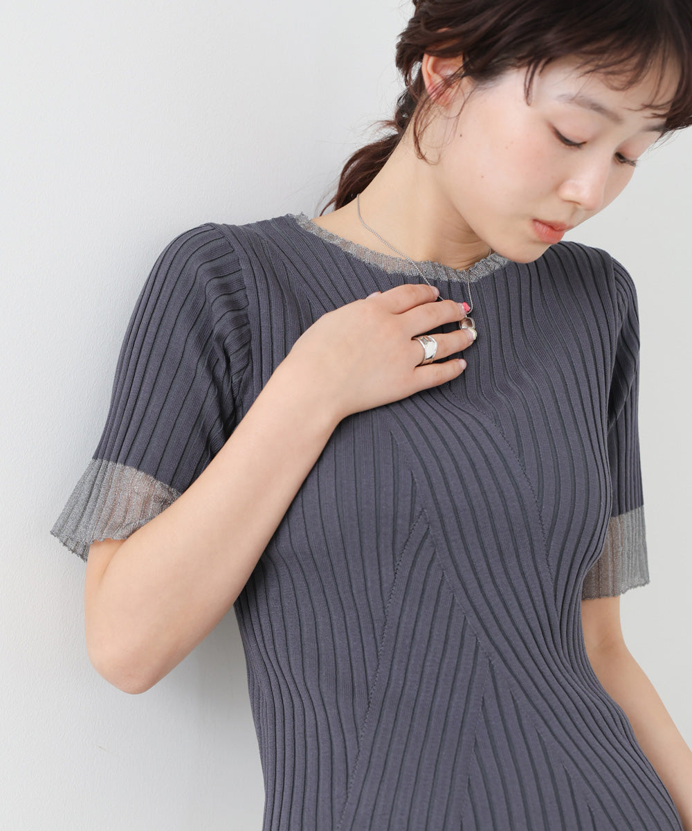 <JP> 透明袖薄紗針織 * 5色入 <預購>