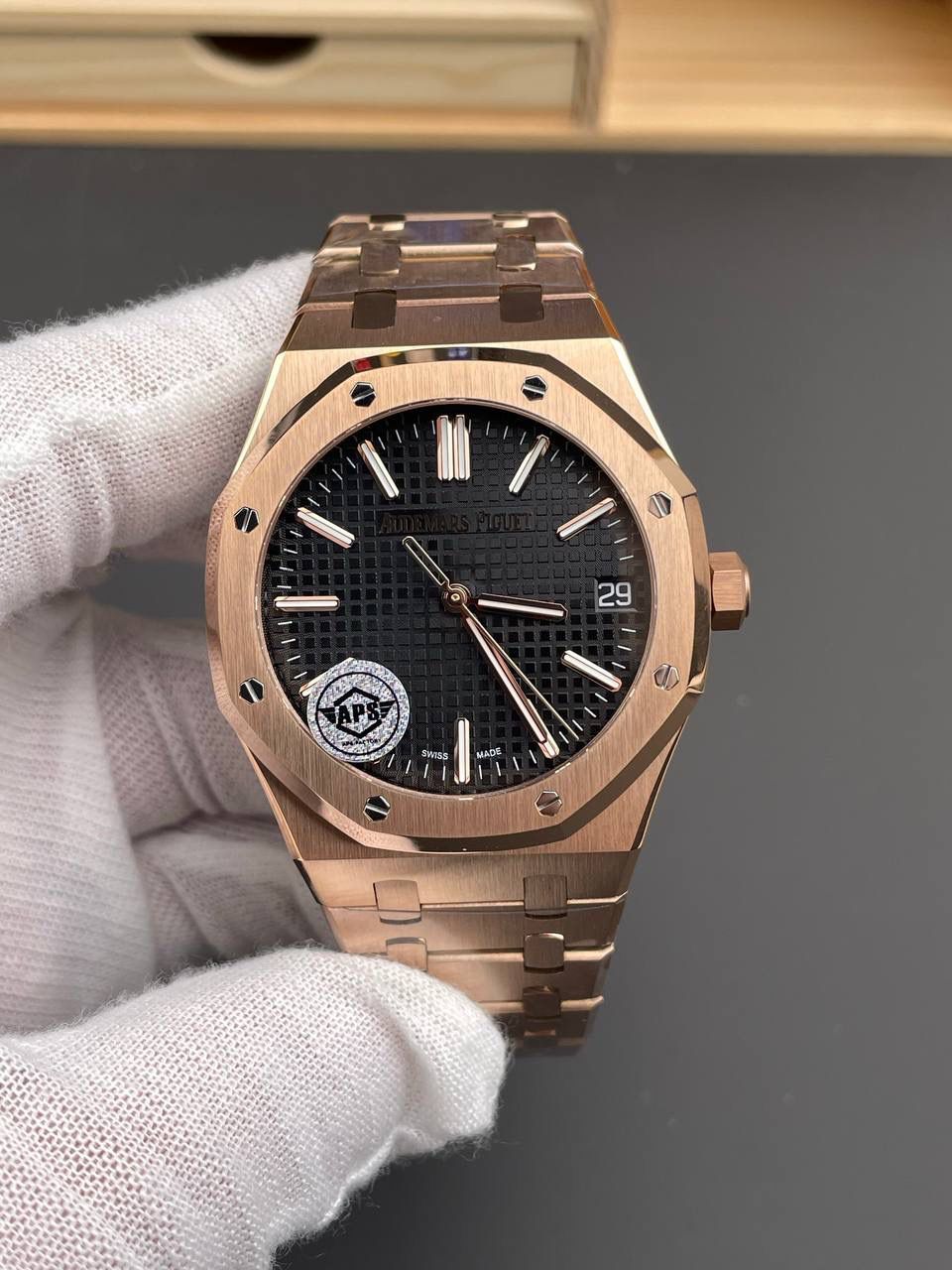 🚀爱彼 15510 全玫金黑盘/41mm/4302机💯