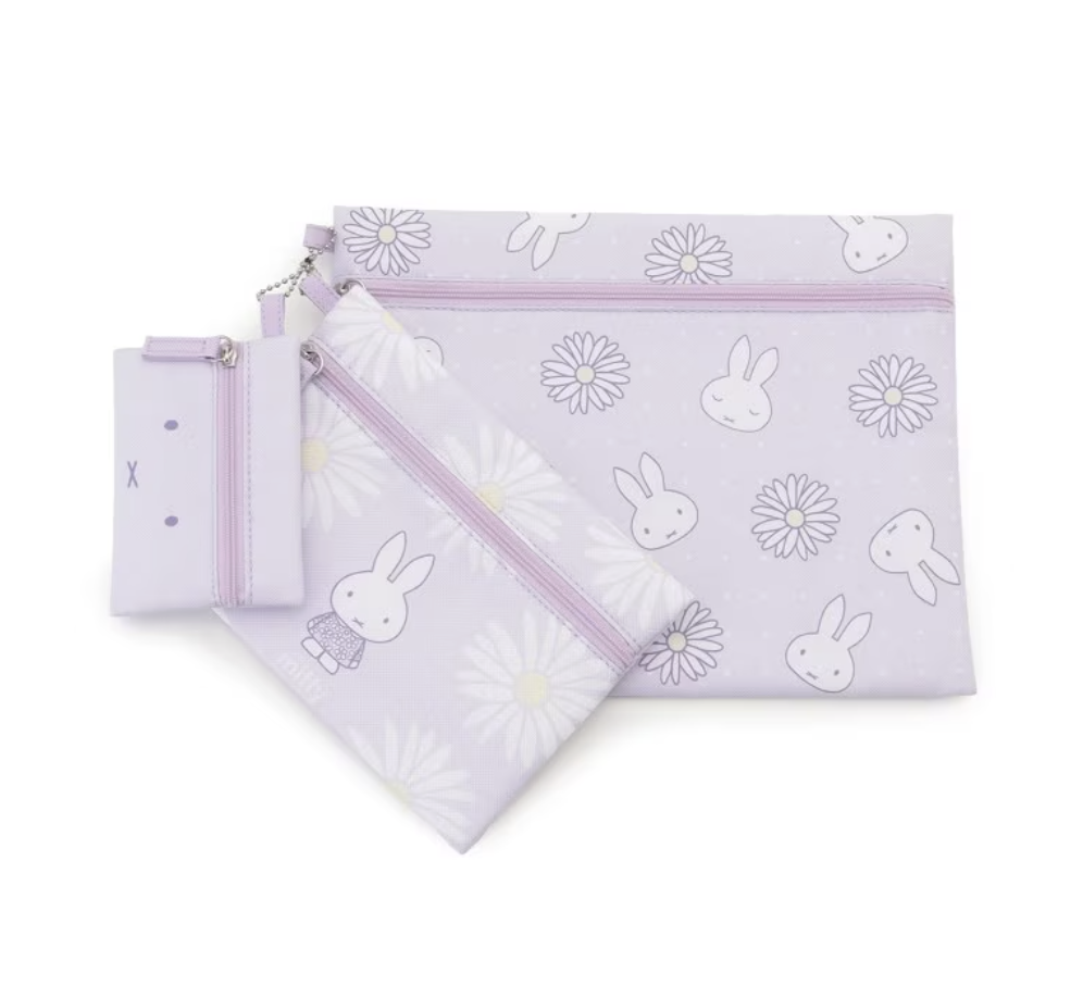 🐰💚 開心果及薰衣草系列 💜 "1 set 3 個不同 size zipper pouch 套裝 "( 📦 大約4月底 ～5月底到貨, 若遇到缺貨或其它因素貨期會延遲 ）