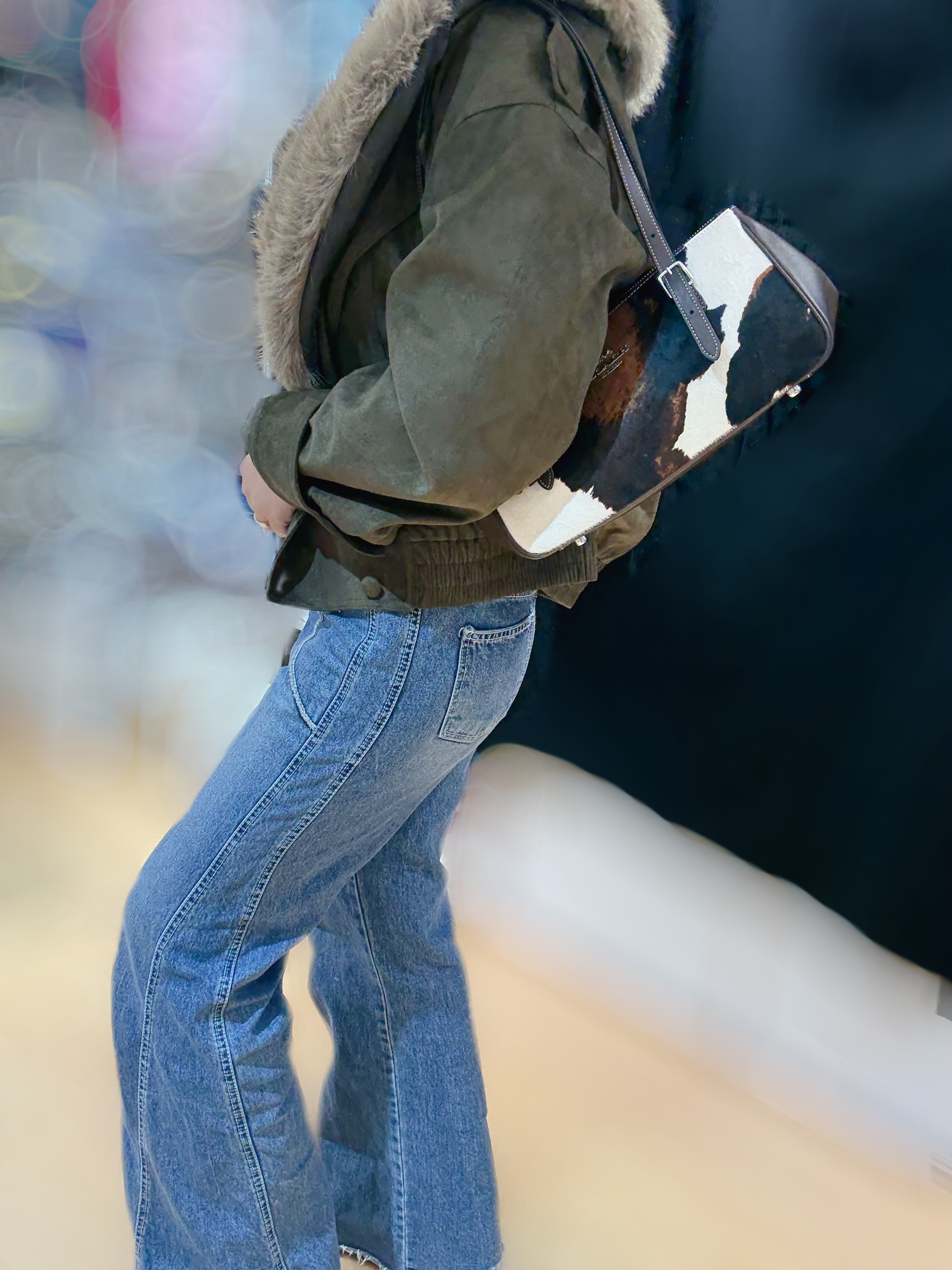 Coach Ashton shoulder bag cow print/haircalf