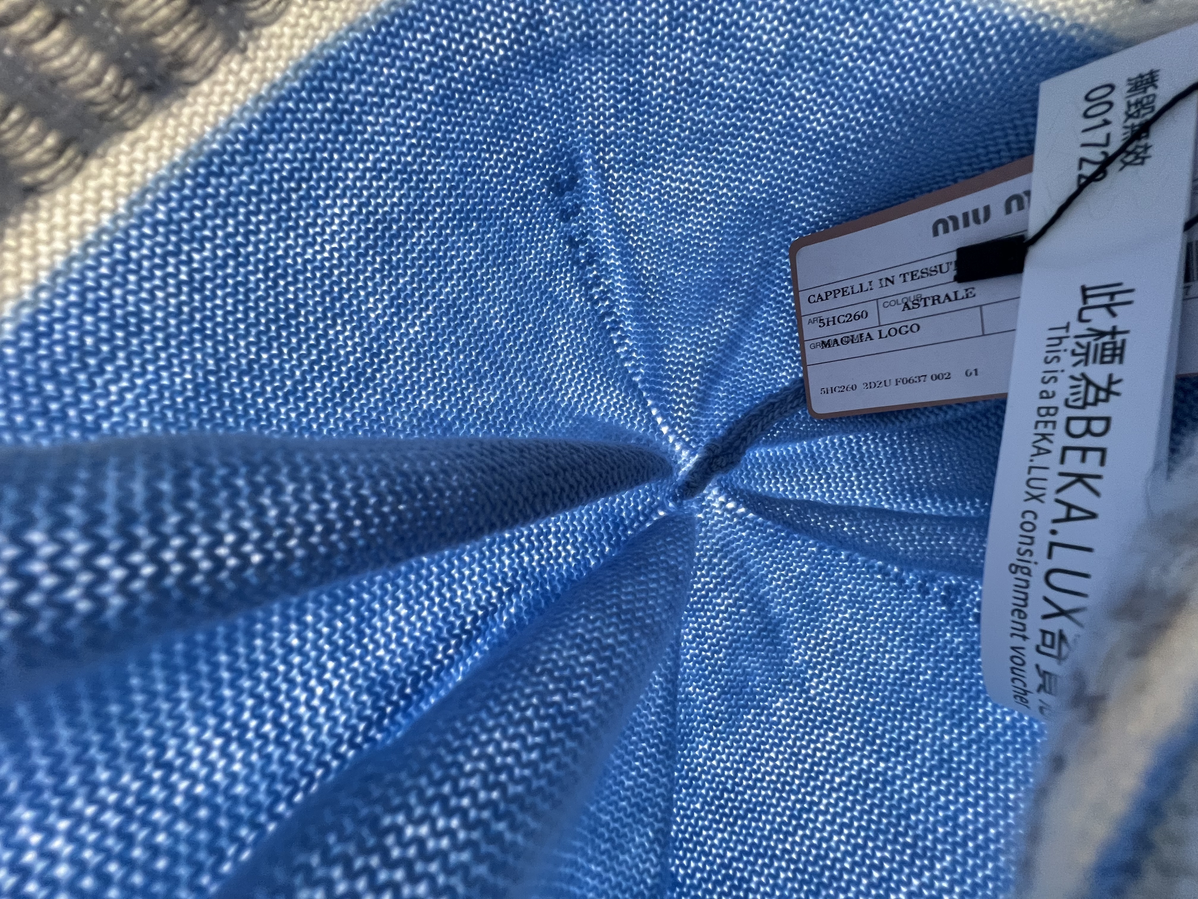 Unused Item MIU MIU Hat / Product Code: 26051014