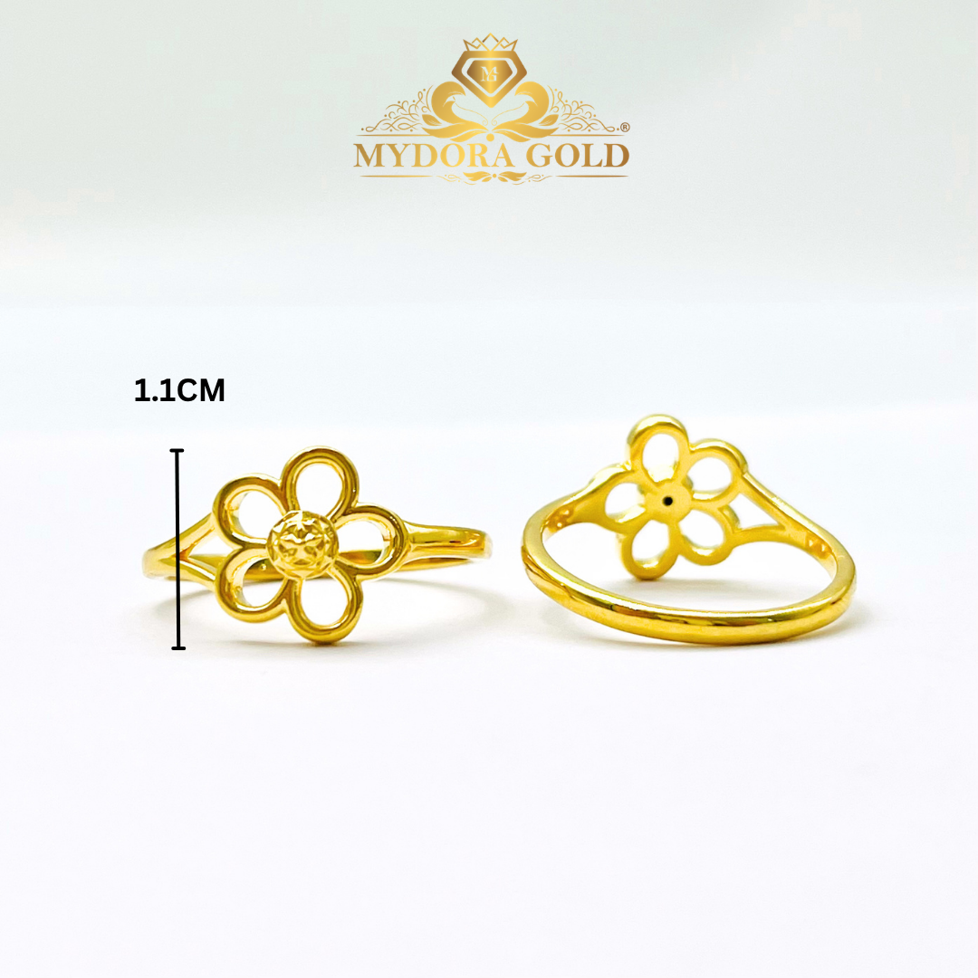 MYDORA Cincin Mini Bunga Daisy Manis (5G) l EMAS 916/22K