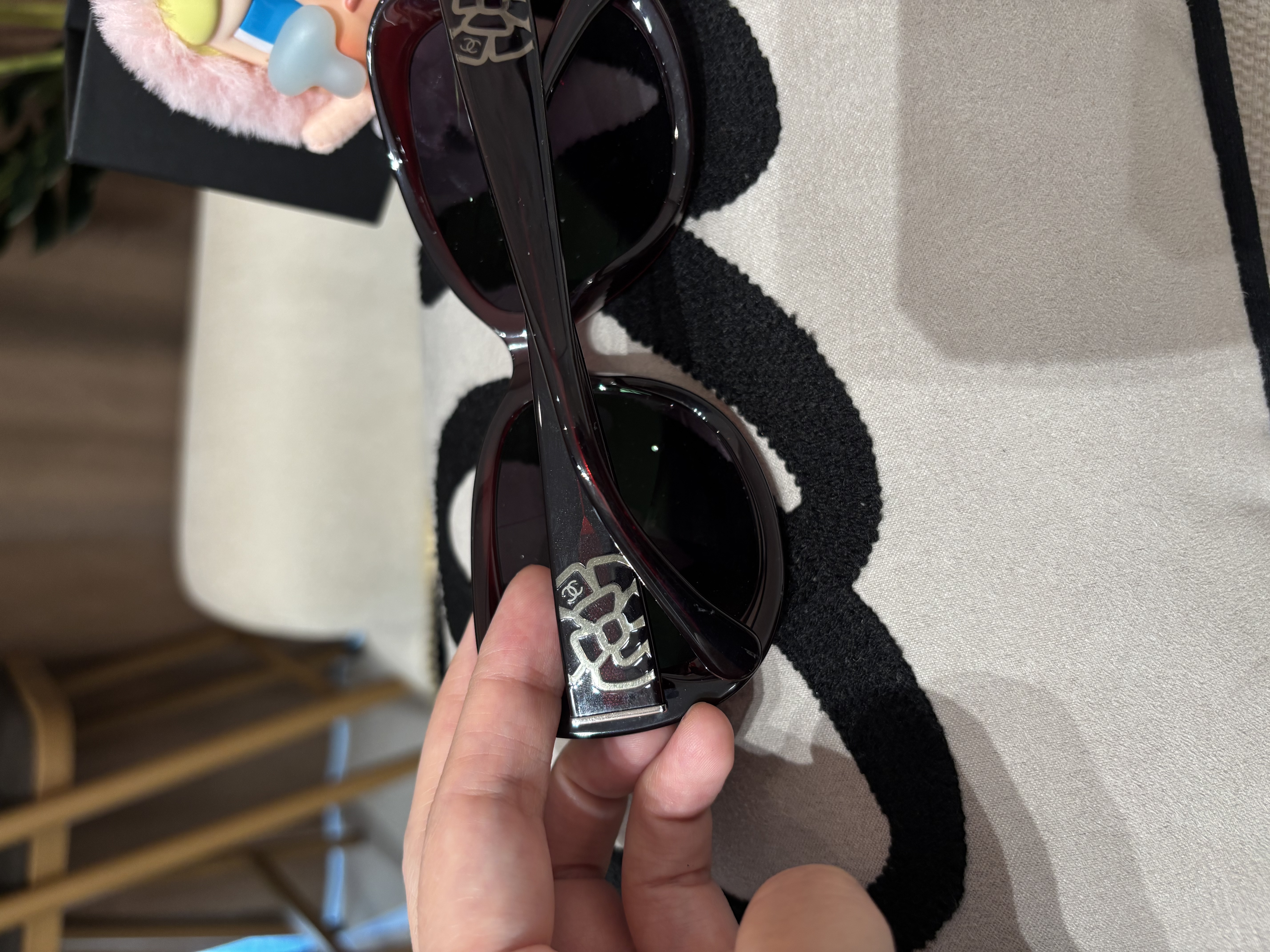 Chanel 山茶花 Sunglasses wine 5248 100%Authentic, 98%New 