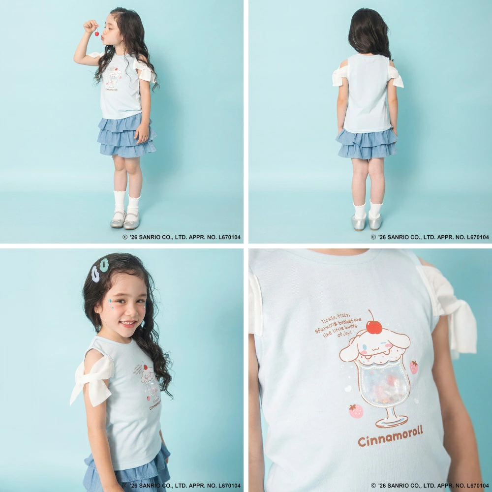 🆕【⭐訂購⭐】 🇯🇵日本直送 #Sanrio 雪紡露肩上衣［4款選］ [ELGA-0069][260813]