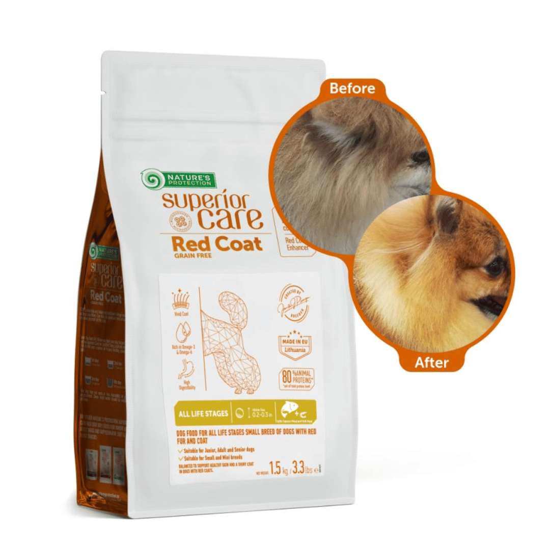 Nature's Protection 保然｜紅毛添色彩美毛配方（三文魚+蝦）犬糧 1.5kg