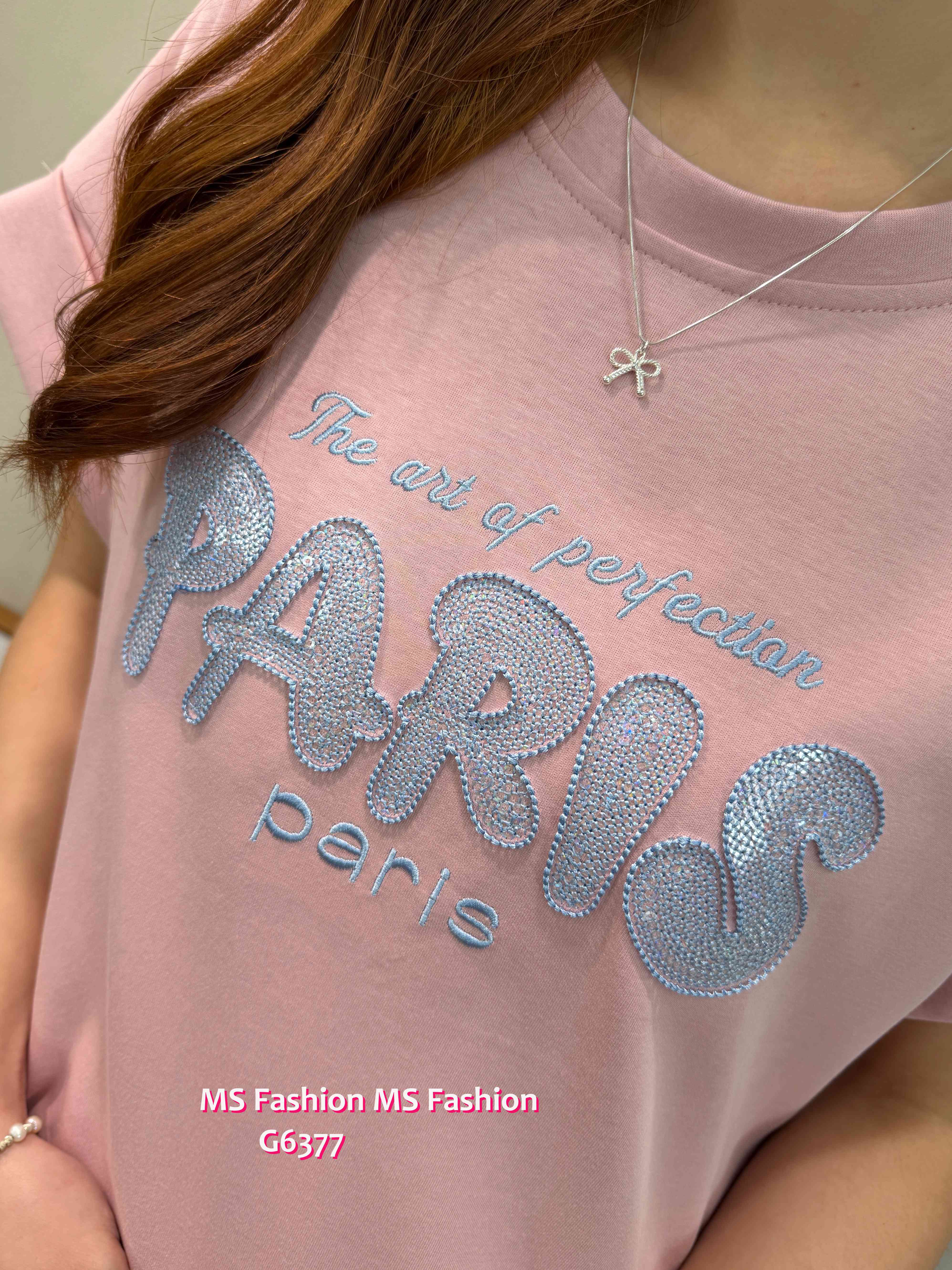 G6377 立體PARIS字母top