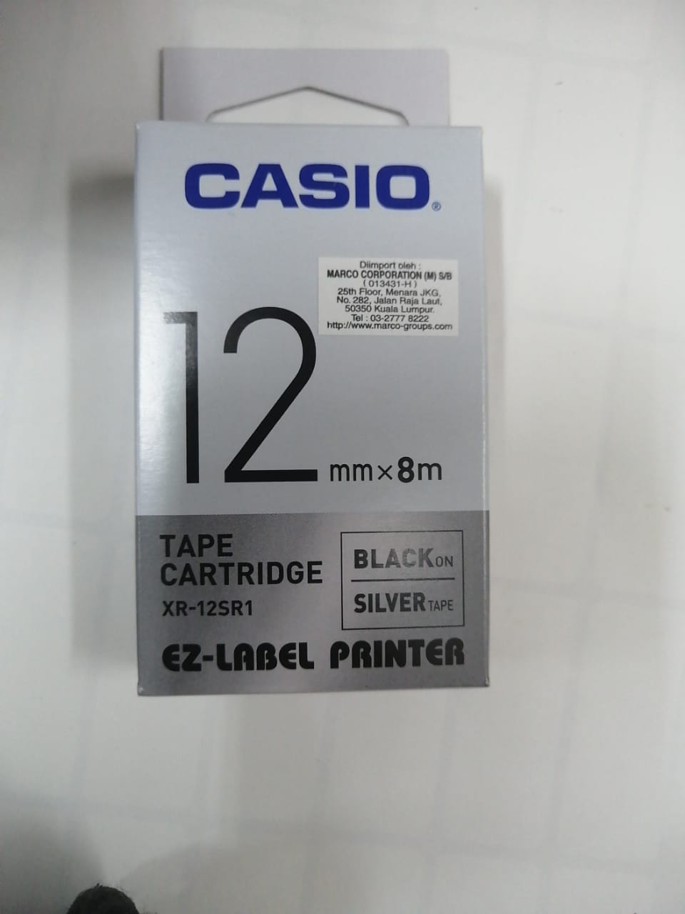 CASIO ORIGINAL GENUINE 12MM EZ LABEL TAPE FOR KL-120 KL-130 KL-820 KL-60 KL-HD1 KL-8400 KL-G2