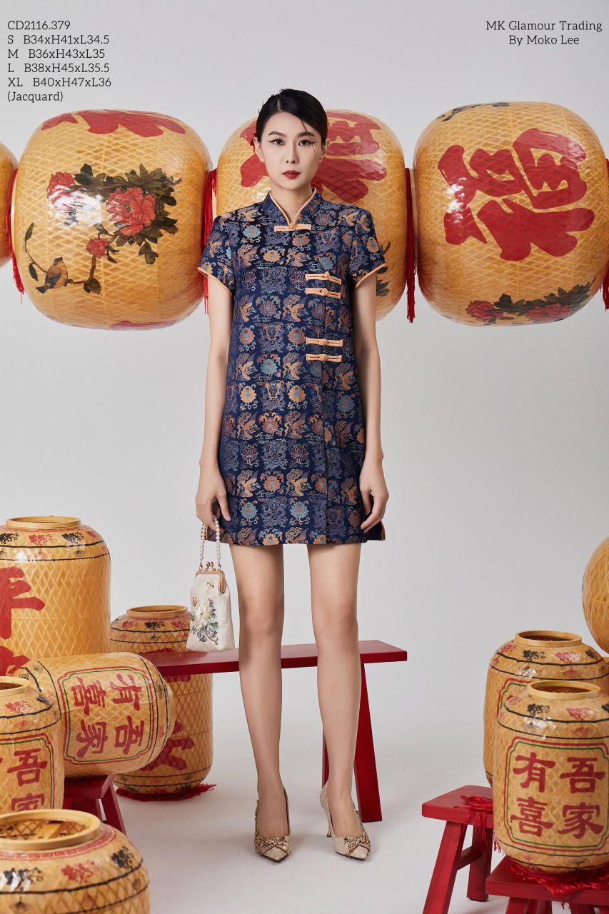 宽松旗袍连身裙 2116