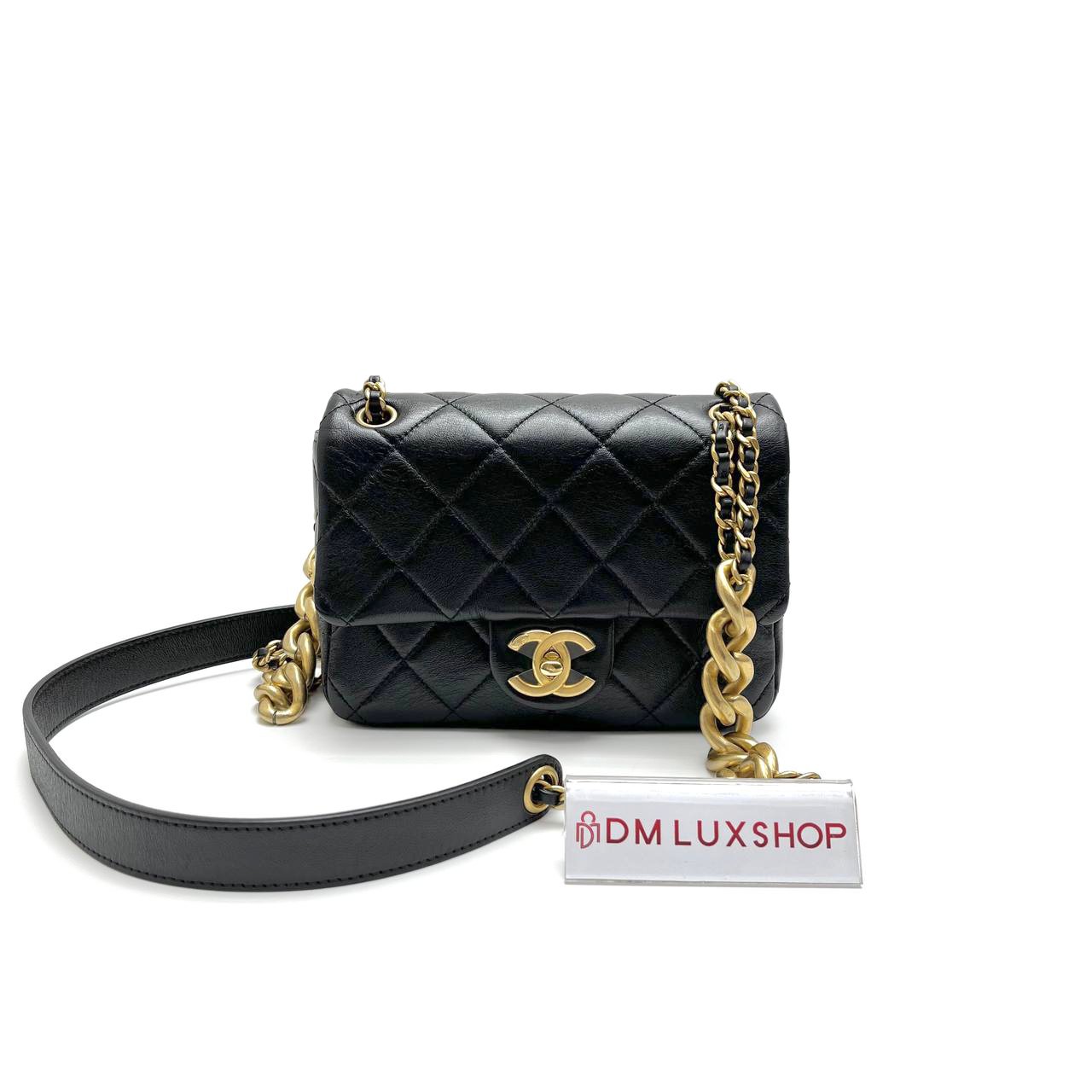 Chanel Black 22P Flap Bag GHW (Microchip)