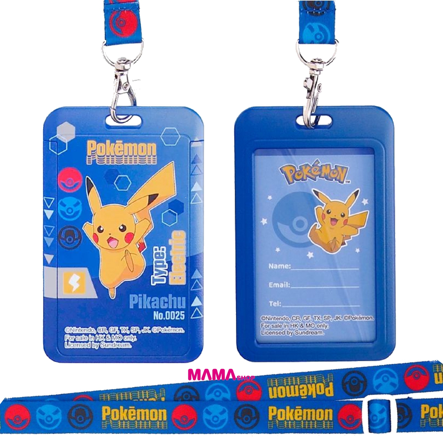 Pokémon 最新商品 (環保袋、 証件套連頸繩、証件套連頸繩 (橫向)、雙拉鍊布文件袋連手挽)