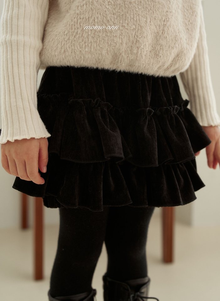 Momoann | Velvet-style tiered pants