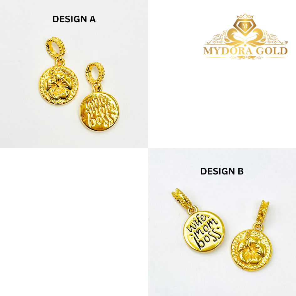 MYDORA Charm Bunga Mawar - Wife Mom Boss (5G) l EMAS 916/22K