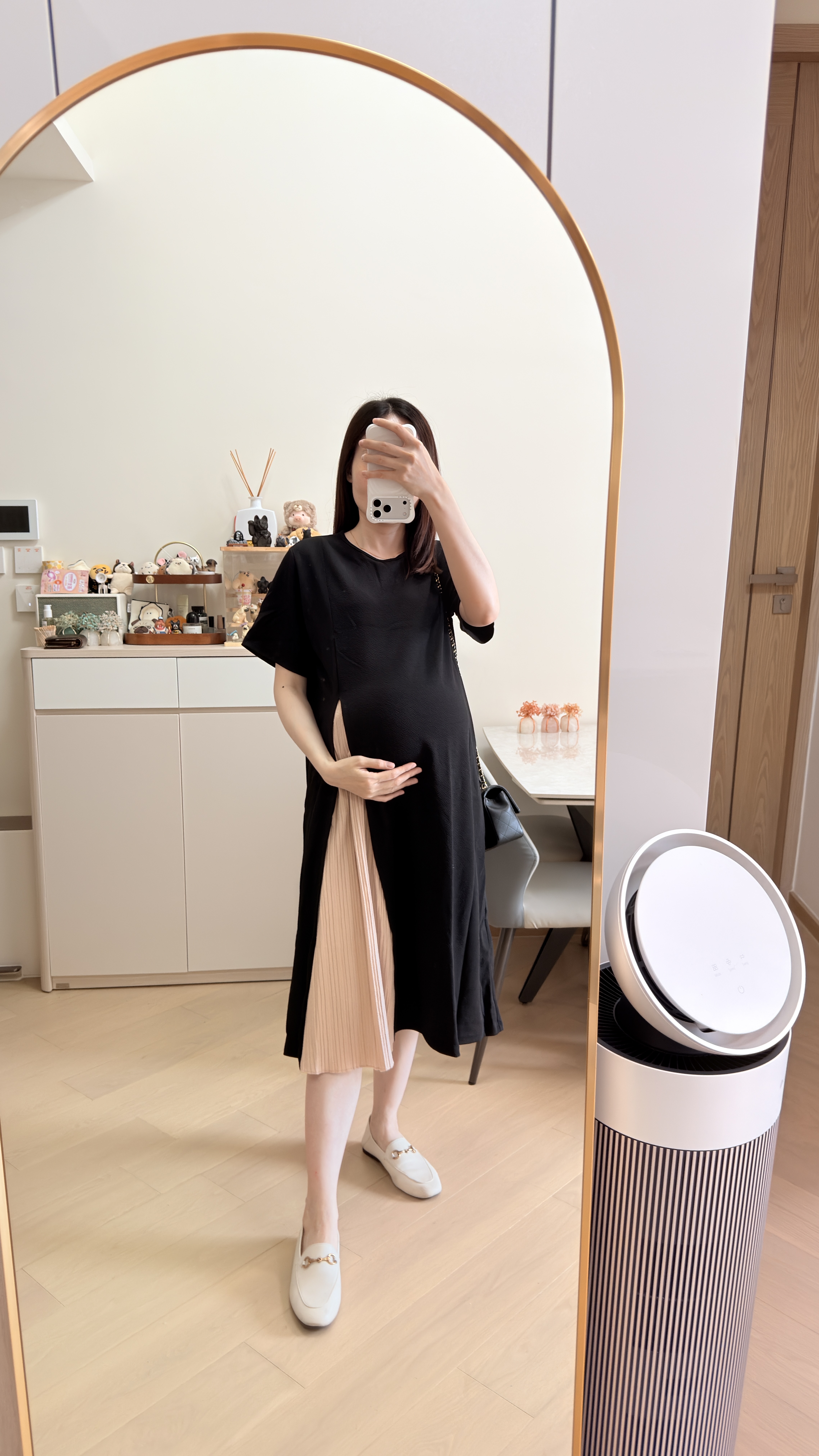 Pleated Chiffon Dress