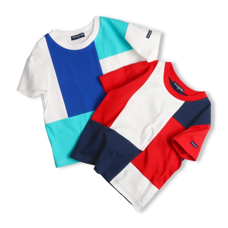 🆕【⭐訂購⭐】🇯🇵 日本直送 🌀 幾何圖形撞色設計短袖Tee［2款選］🌀[ELCA-0057][260407]