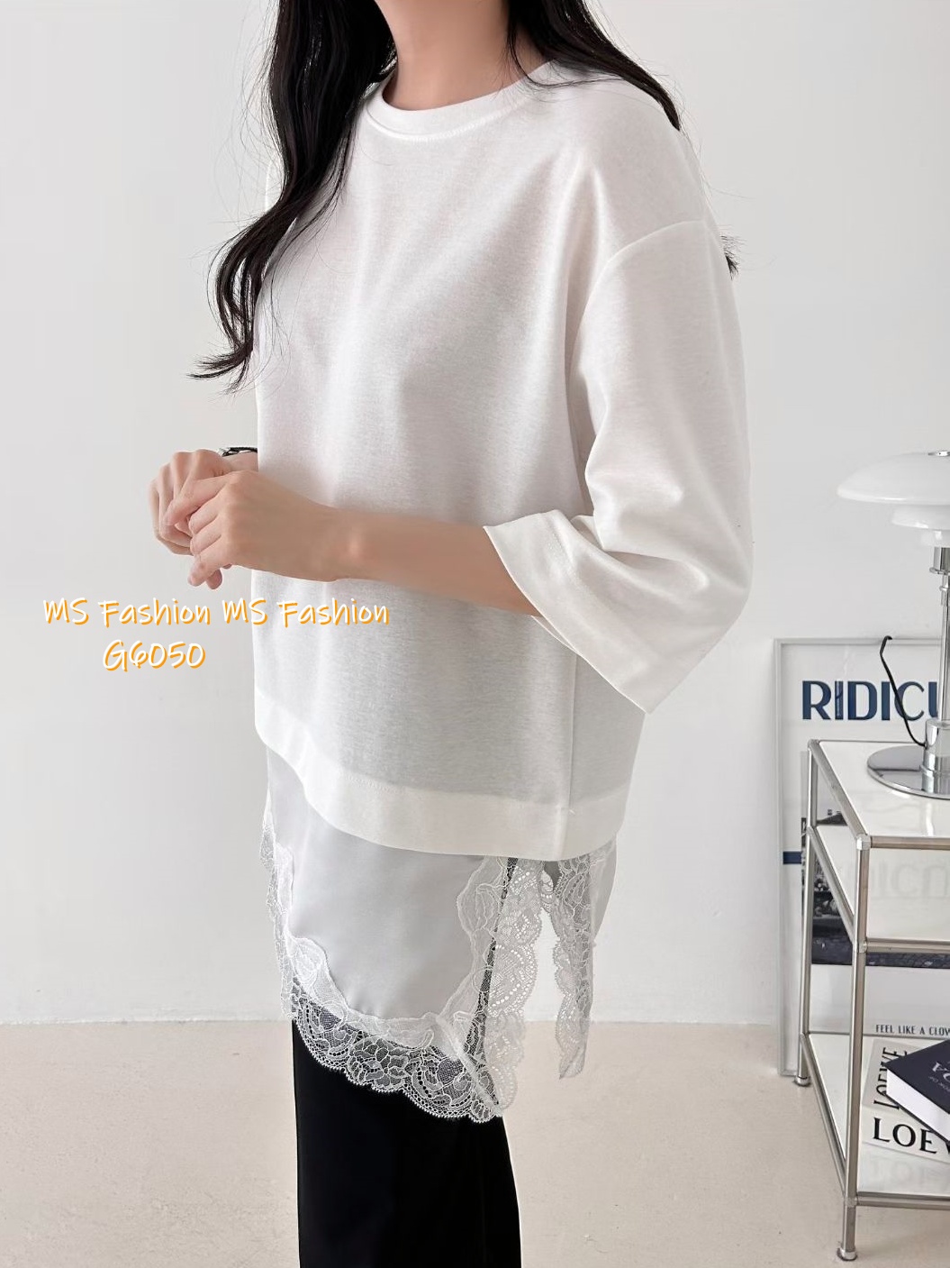 G6050 韓國🇰🇷拼lace腳top