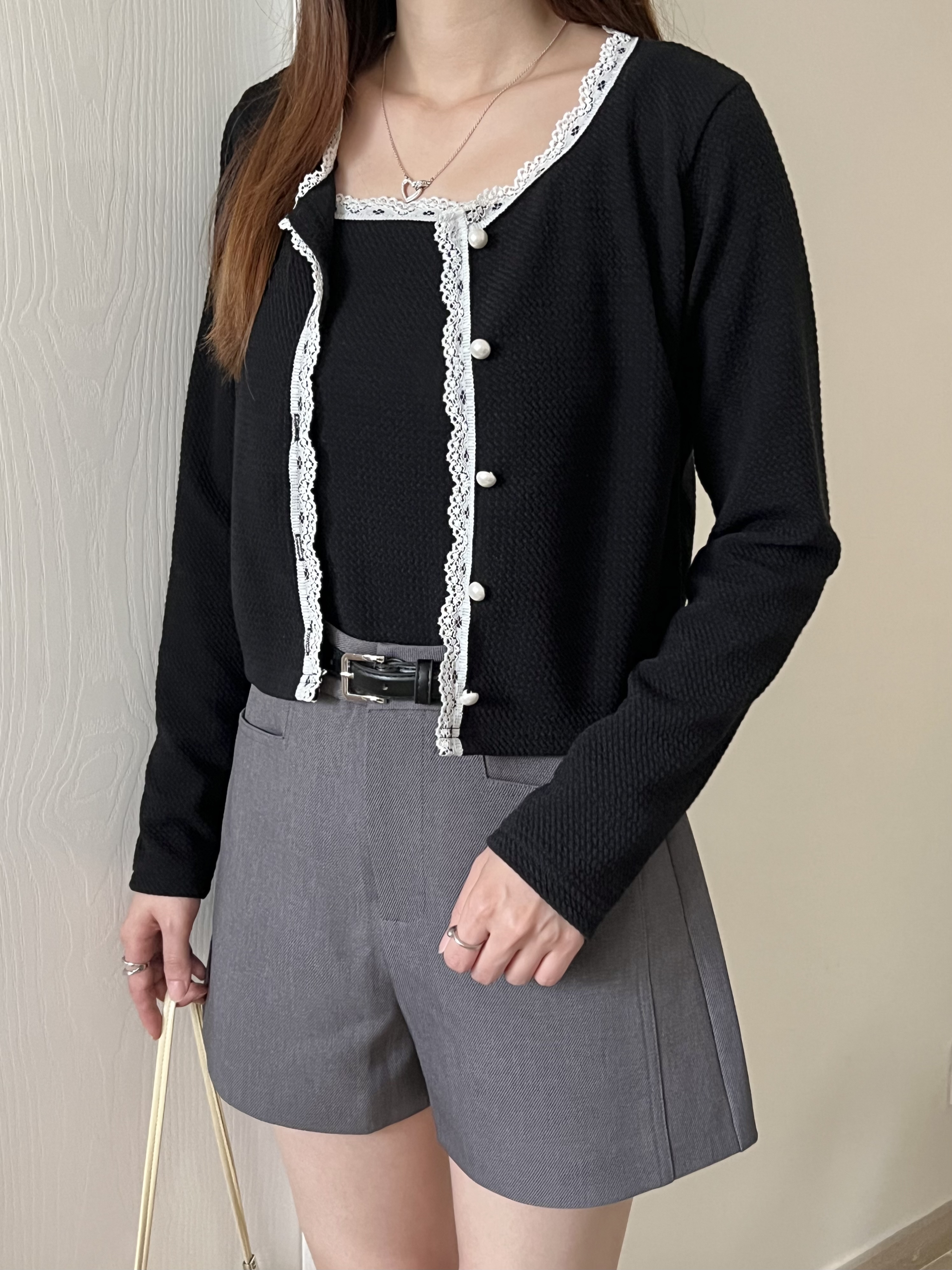 貴氣蕾絲花邊set 免熨 現貨