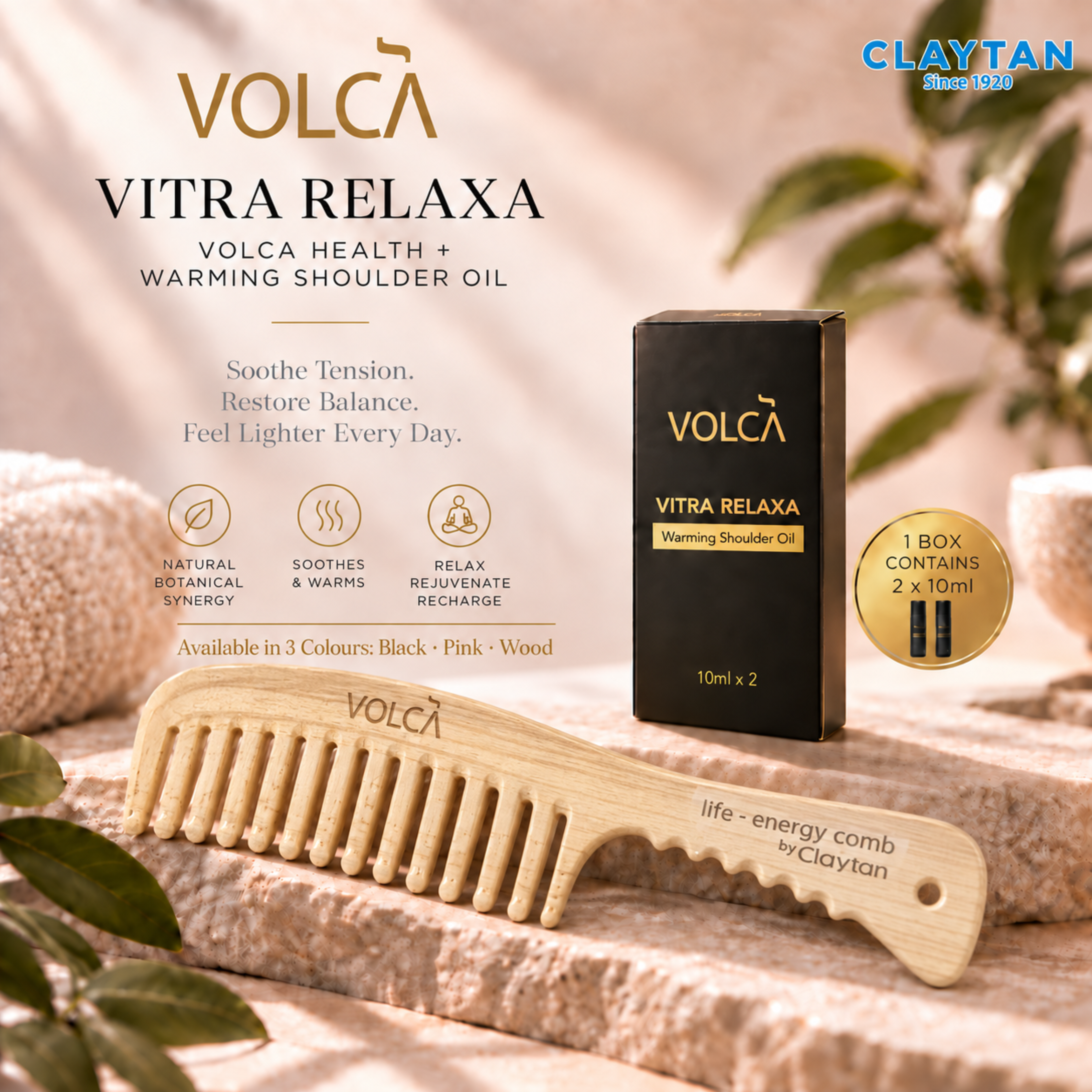 VOLCA Health Set | VOLCA Health + VOLCA Vitra Relaxa (Warming Shoulder Oil)