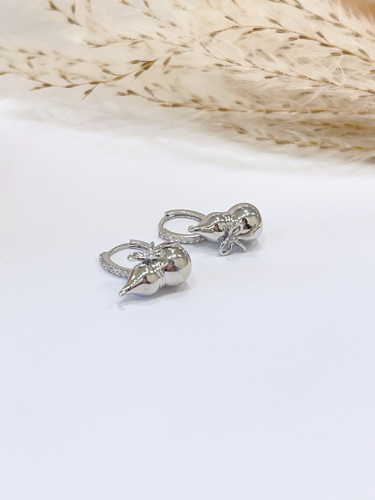 立体质感葫芦吊坠耳扣耳环