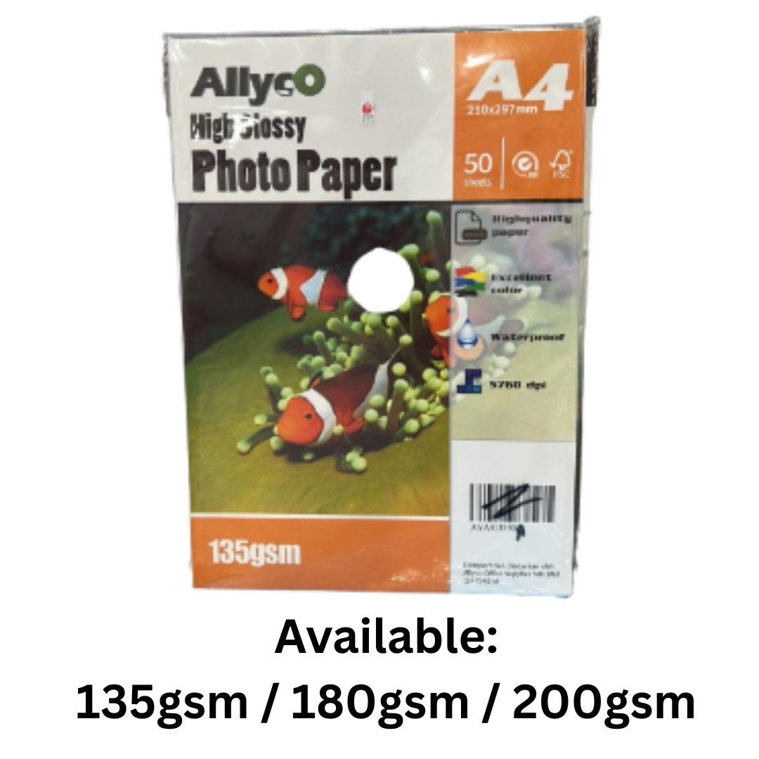 Allyco A4 Glossy Photo Paper - 20 Sheets