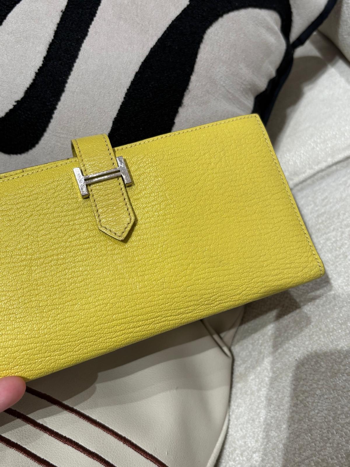 Hermes bearn wallet 山羊皮，STAMP X 100%Authentic,90%new