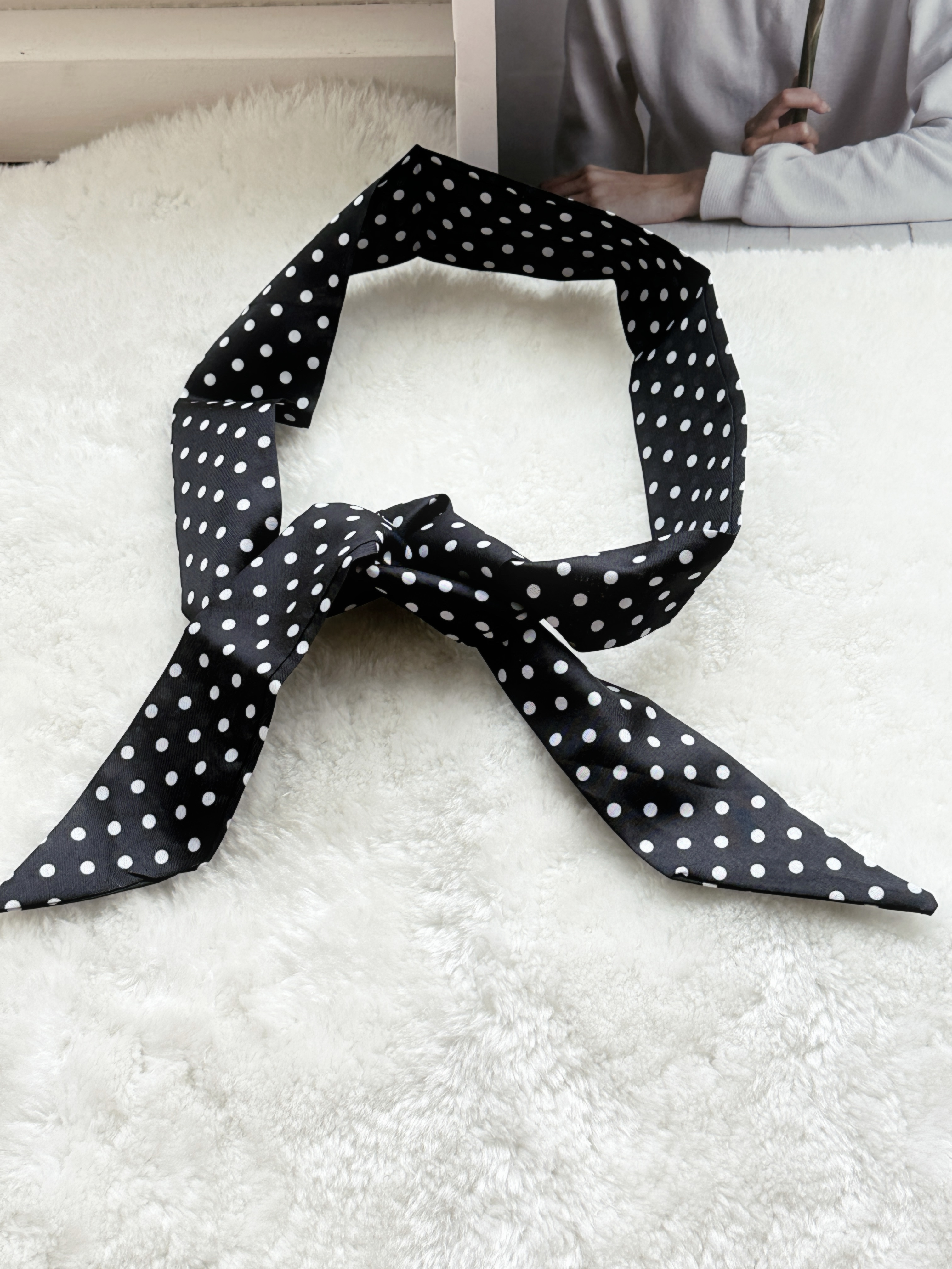 Classic Black Dot Scarf